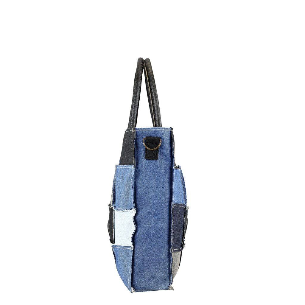 COLLEZIONE ALESSANDRO Schultertasche »Patchwork Jeans«, aus 45 Jeanspatches genäht