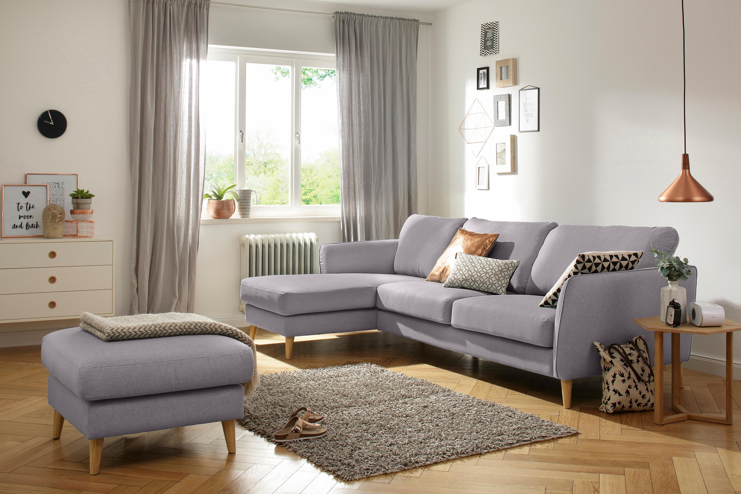 Home affaire Ecksofa "MARSEILLE (279/152cm),L-Form, Rec. rechts/links, vers günstig online kaufen