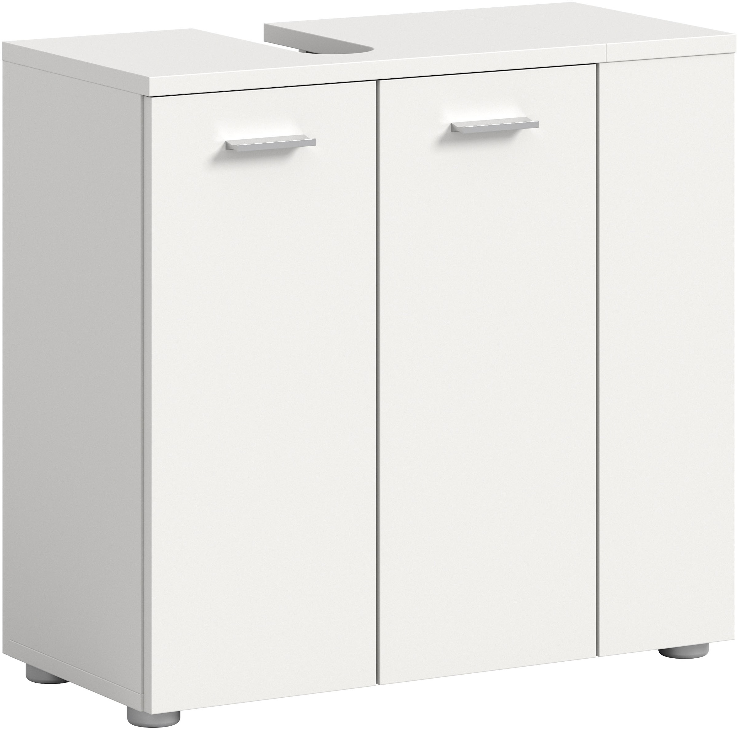 welltime Waschbeckenunterschrank "Breite 65cm, mit seitlichem Regal, 2 Türe günstig online kaufen