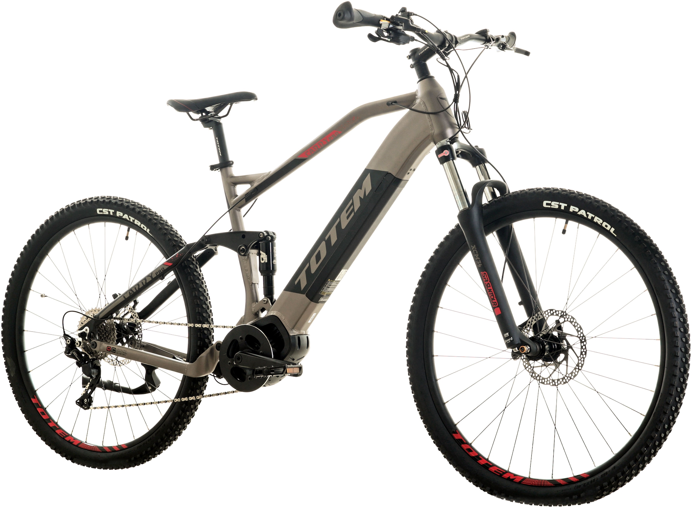 TOTEM E-Bike »Carry Pro«, 10 Gang, Shimano, Deore, Mittelmotor 250 W, Pedelec, Elektrofahrrad für Damen u. Herren, MTB