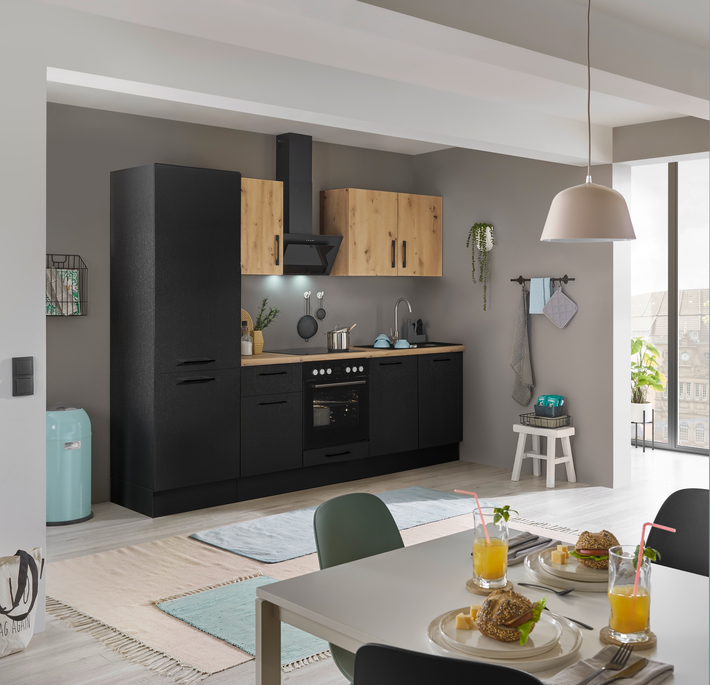 BASIC by Balculina Küchenzeile »Turin«, Breite 270 cm, wahlweise mit E-Geräten