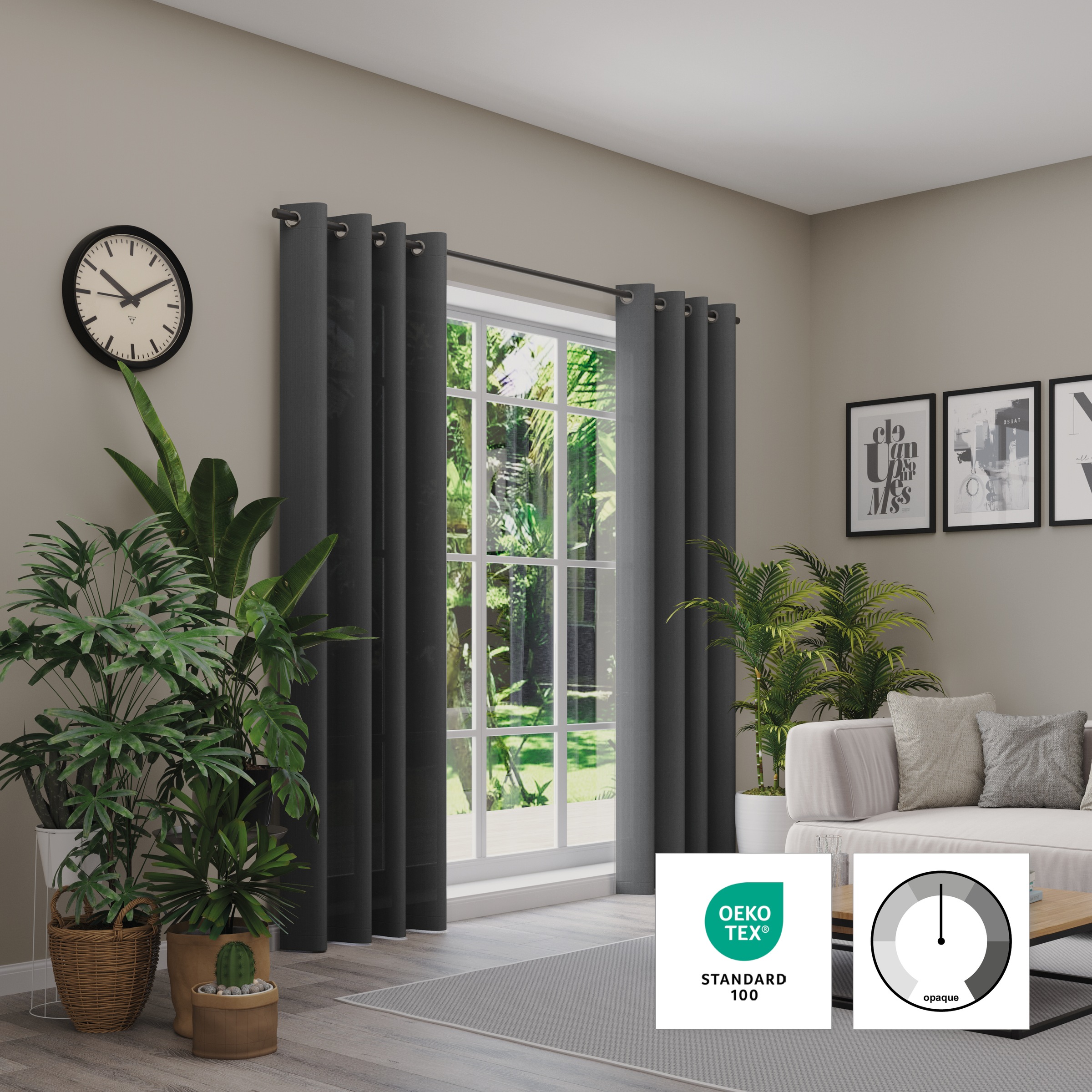 Neutex for you Vorhang "Linessa" Ösen 1 Stk. tlg. HxB: 245x137, Ösenschal m günstig online kaufen