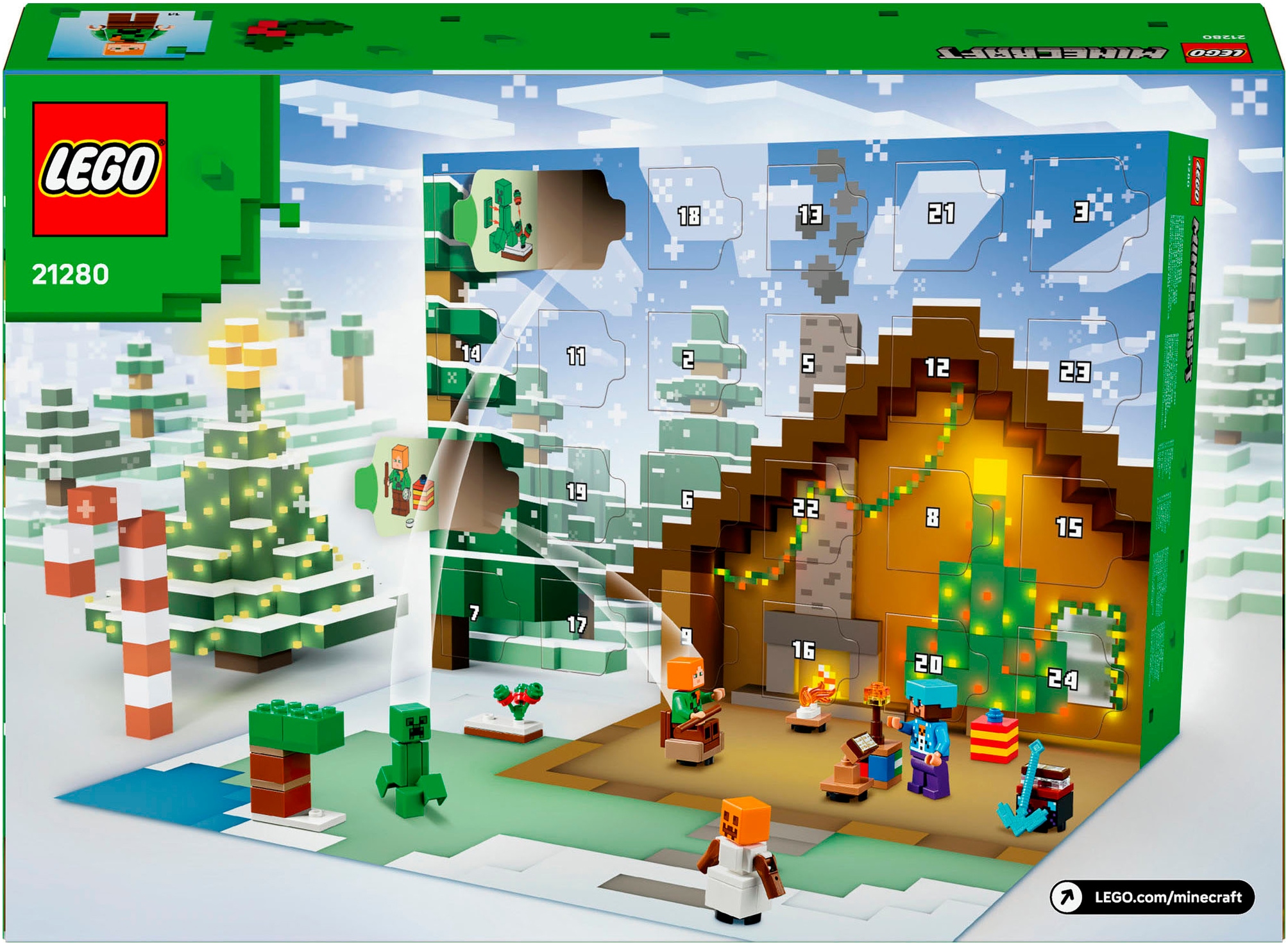 LEGO® Spielzeug-Adventskalender »Spielbausteine, (21280), LEGO Minecraft« ab 7 Jahren Made in Europe