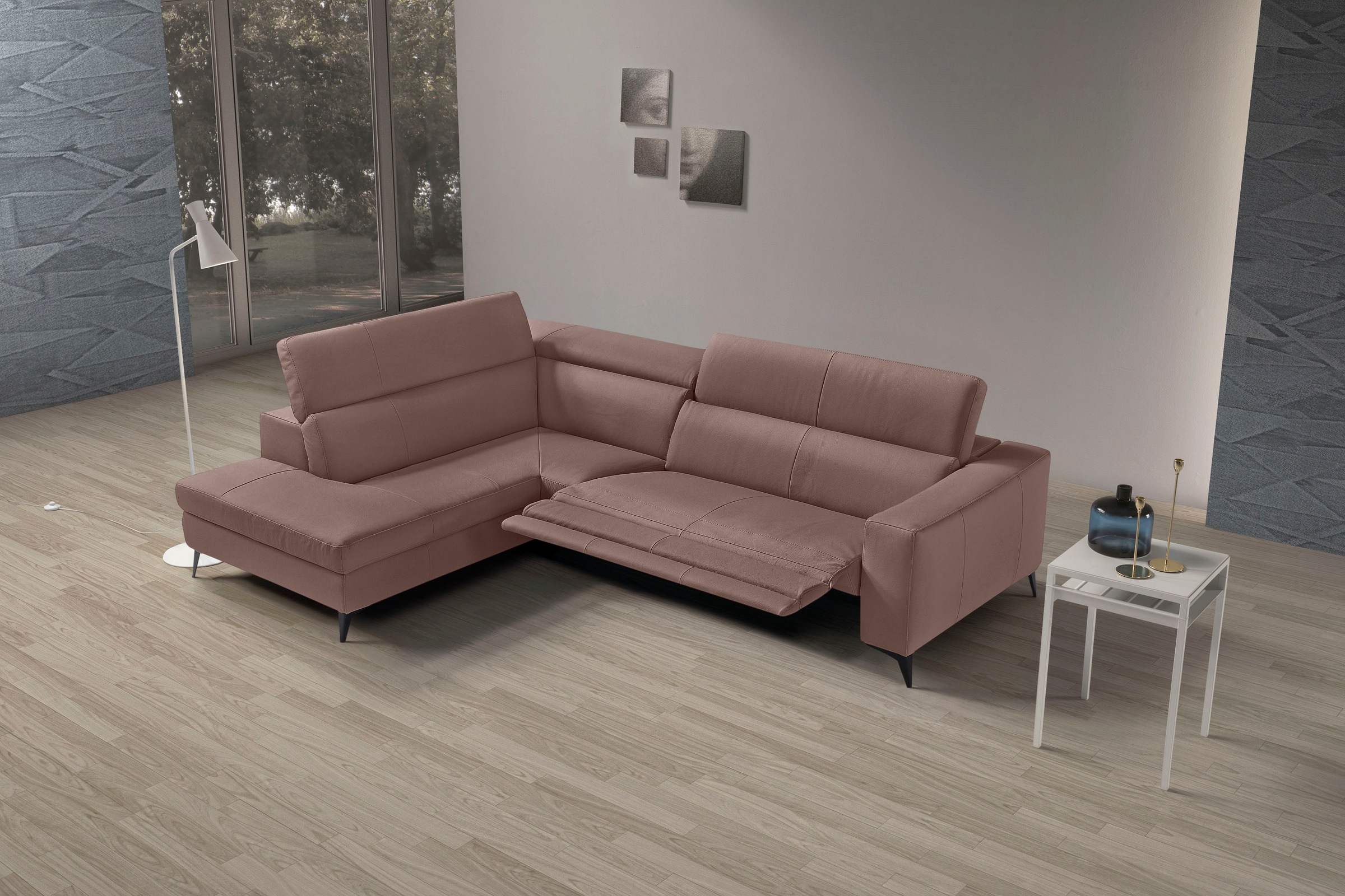 Egoitaliano Ecksofa "Edith, Designsofa mit hohem Sitzkomfort, L-Form", inkl günstig online kaufen