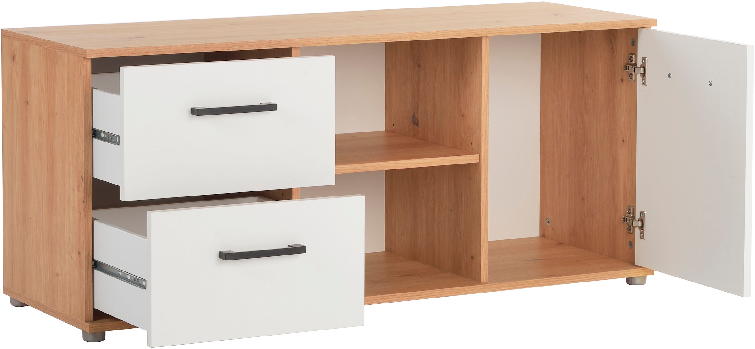 arthur berndt Jugendzimmer-Set »Jugendzimmer-Set »Bente« 5-teilig« 5tlg -Schrank, Bett, Schreibtisch, Sideboard, Standregal, 5 tlg. Stauraumstark, pflegeleicht, zeitlos, Made in Germany