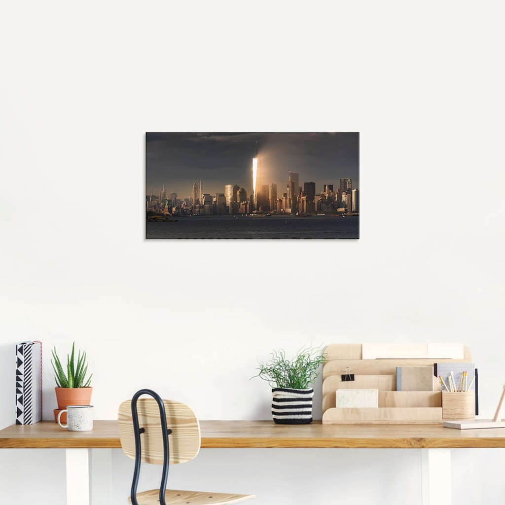 Artland Glasbild »New York Skyline I«, Amerika, (1 St.)