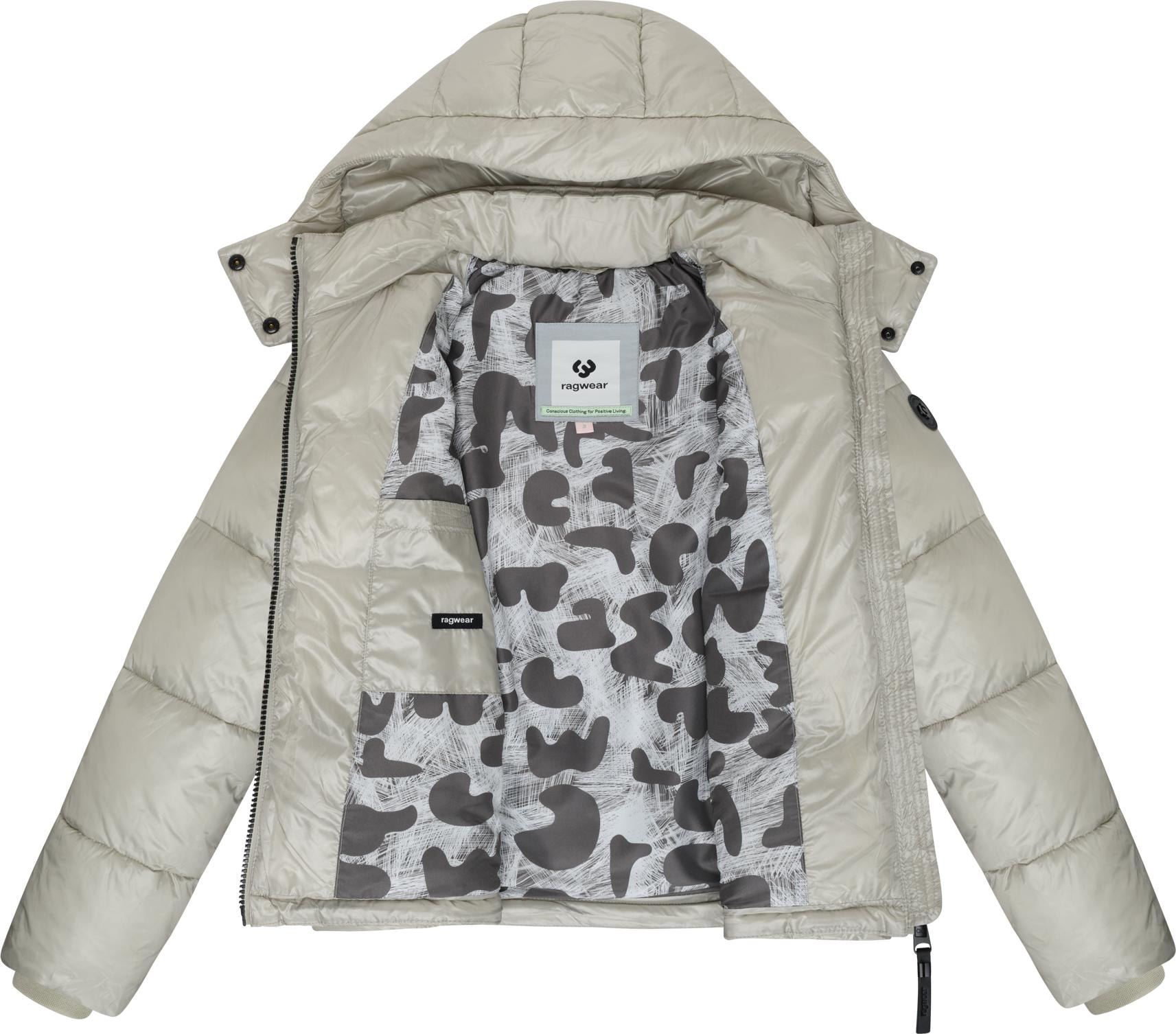 Ragwear Steppjacke »Roobie II«, mit Kapuze, Matt glänzende Damen Winterjacke mit Kapuze