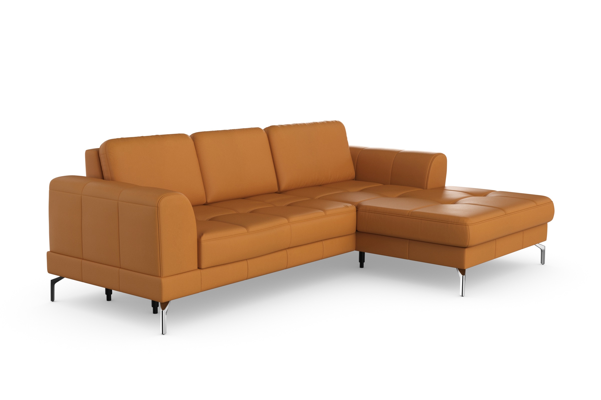 sit&more Ecksofa »Bendigo L-Form«, inklusive Sitztiefenverstellung, Bodenfreiheit 15 cm, 2 Fußfarben