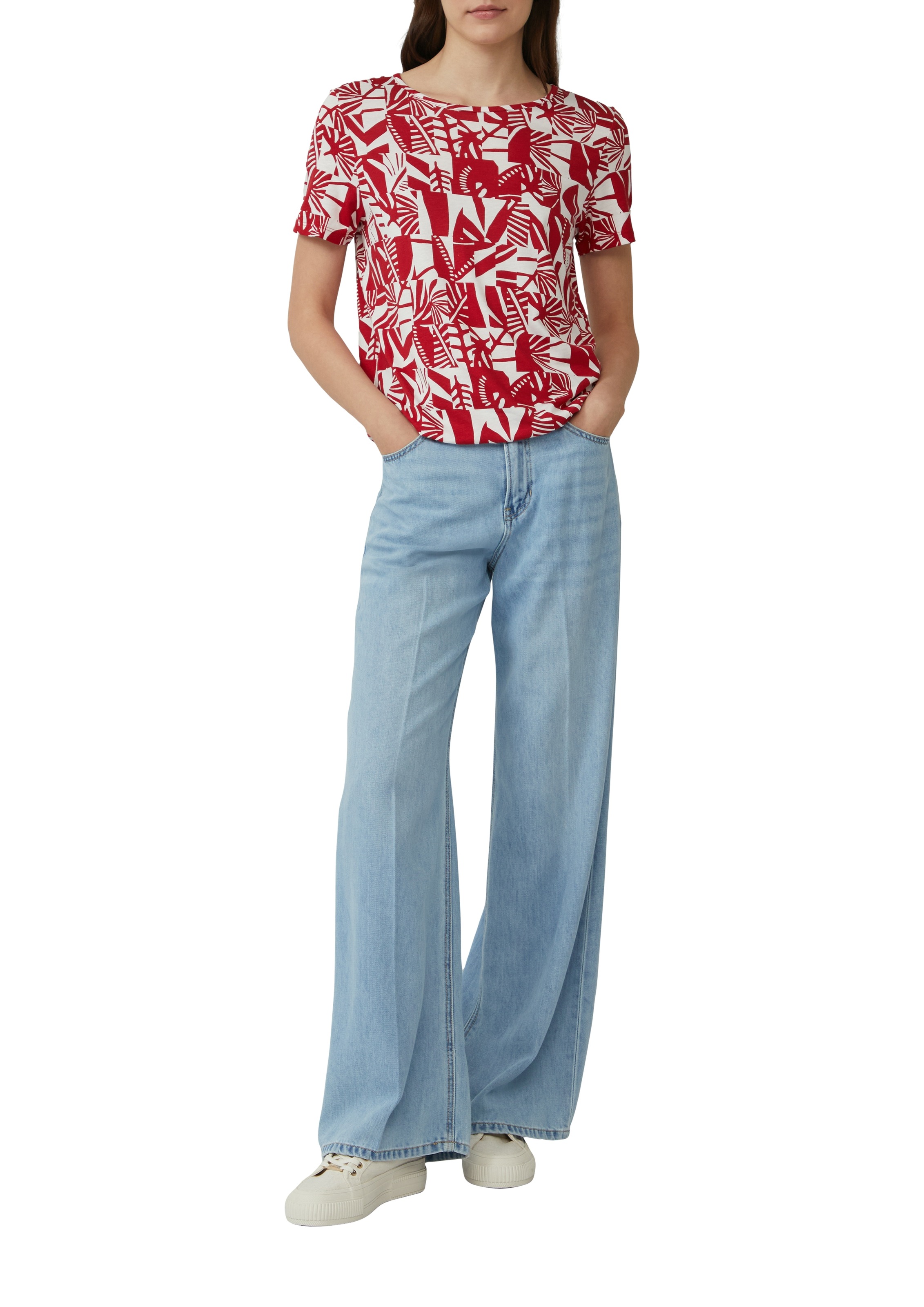 s.Oliver Print-Shirt, im O-Shape mit Cut-out günstig online kaufen