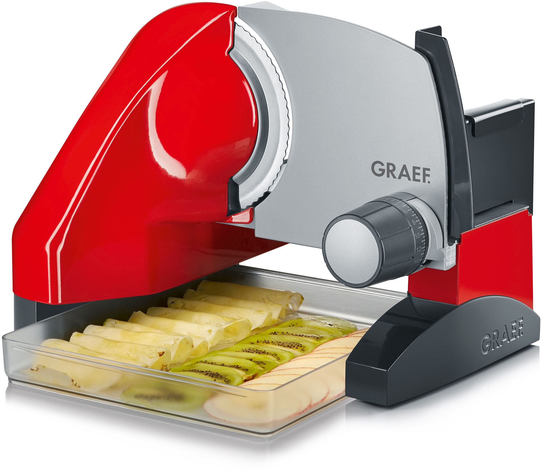 Graef Allesschneider »SlicedKitchen BAUR 50003«, S & W, Aufbewahrungsbox rot 170 inkl. | MiniSlice-Aufsatz