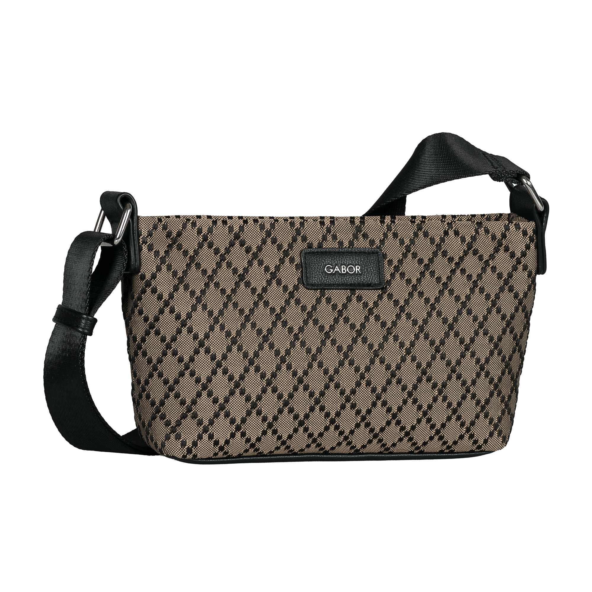 Gabor Umhängetasche "Helmea" Damen Schultertasche mit Kontrastbesatz und Logoschriftzug