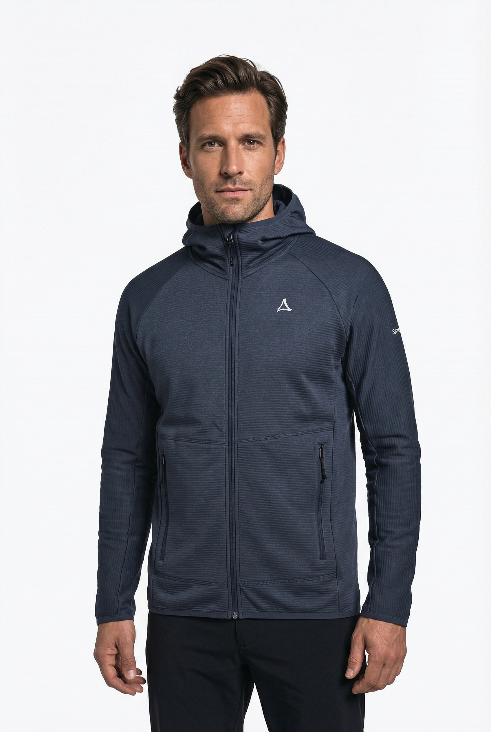Schöffel "Fleece Hoody Style Cascata MNS" mit Kapuze Übergangsjacke für sportliche Aktivitäten, wärmend und atmungsaktiv