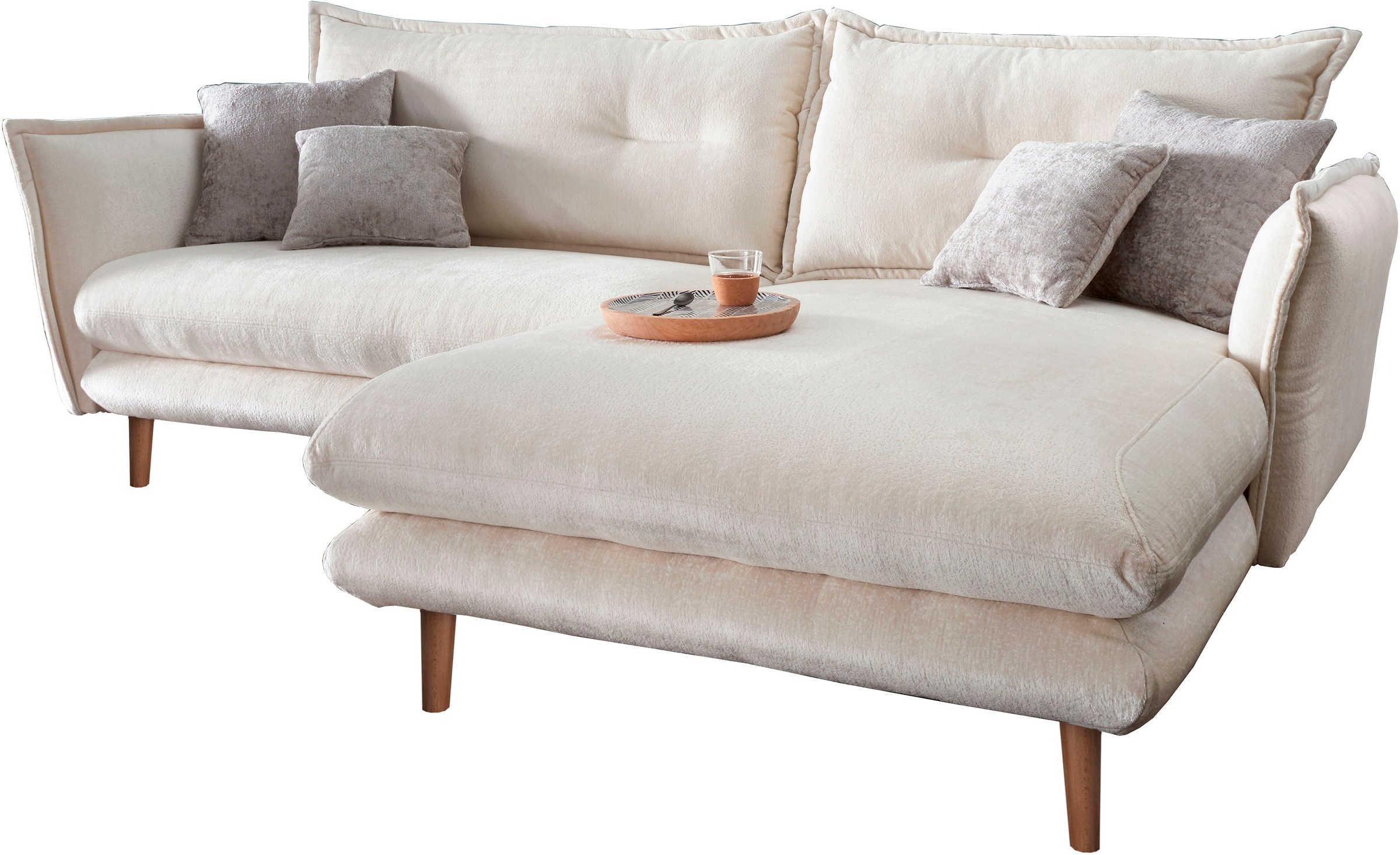 INOSIGN Ecksofa "Lazio modern und bequem, schmale Armlehnen, tolle Detailve günstig online kaufen