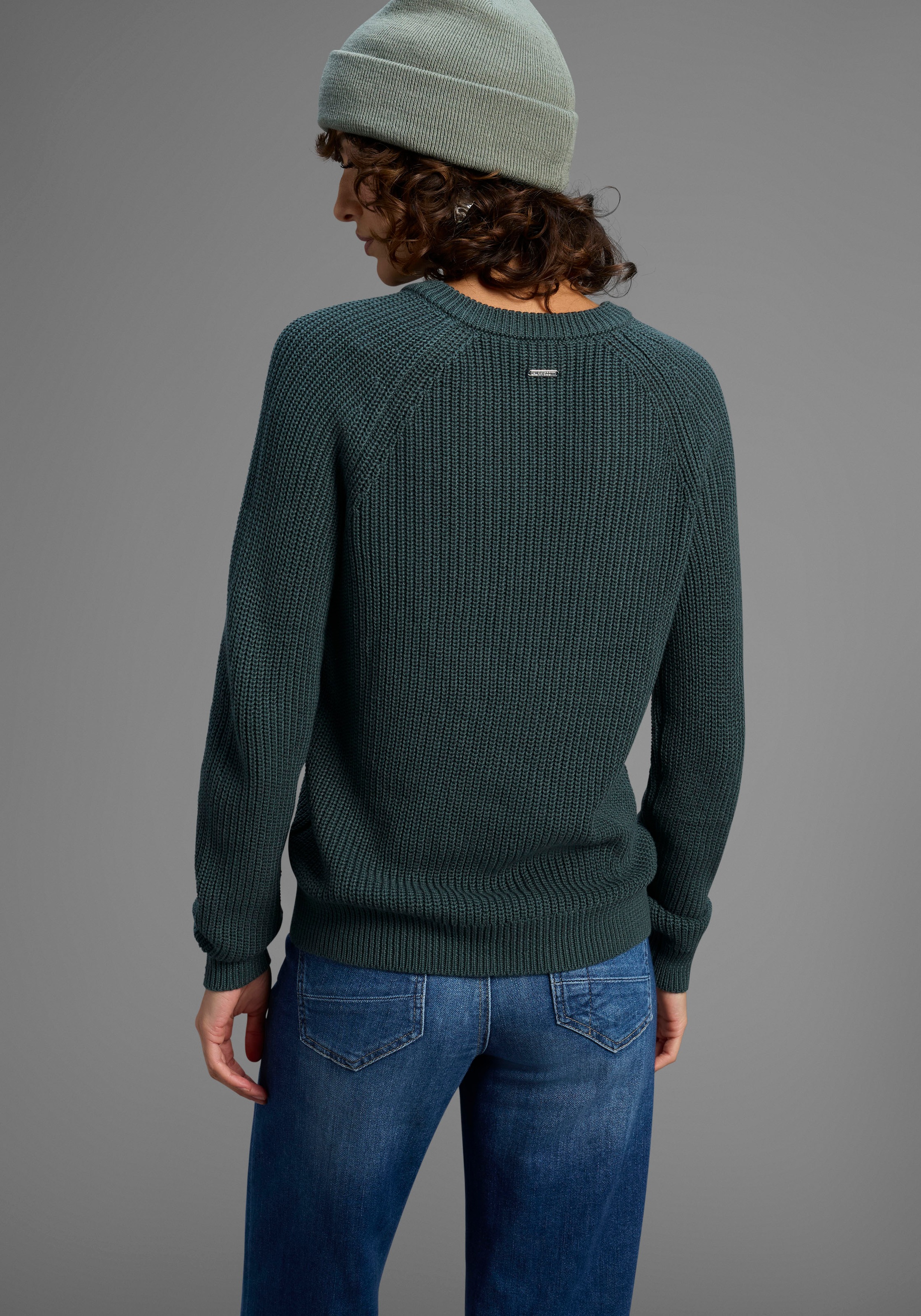 Laura Scott Strickpullover Übergangspullover mit Schleifendetail und Cut Ou günstig online kaufen