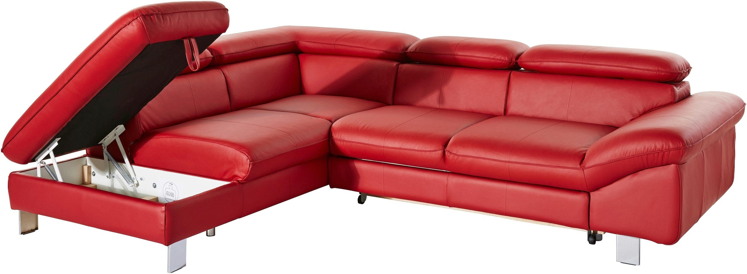 COTTA Polstergarnitur »Driver L-Form«, (Set), Set bestehend aus: Ecksofa mit Kopfteilverstellung & Hocker