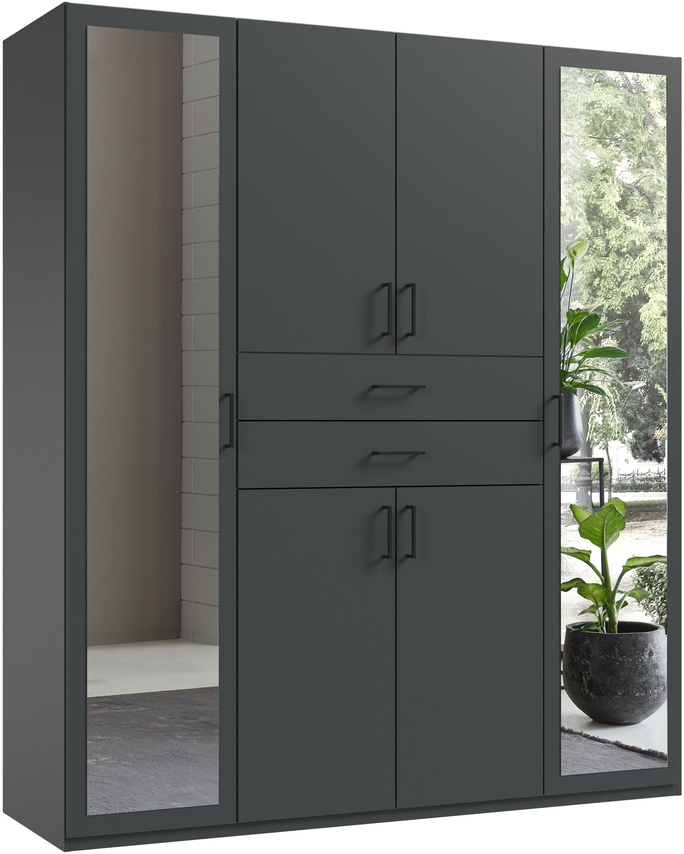 Wimex Kleiderschrank "Diver Drehtürenschrank mit Spiegel, in der Breite 180cm" Bestseller Schlafzimmerschrank