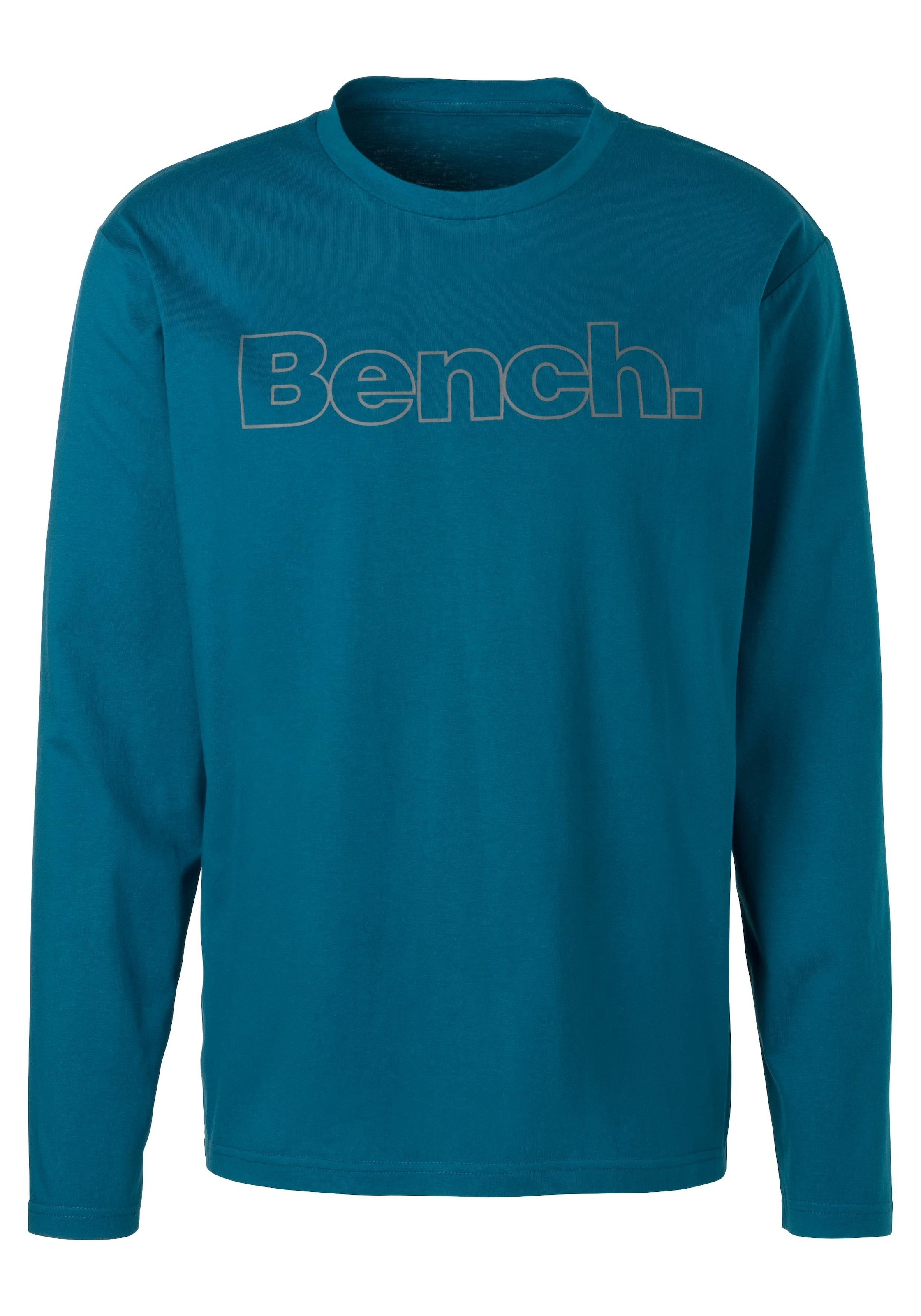 Bench. Loungewear Langarmshirt, (2 tlg.), mit Bench. Print vorn