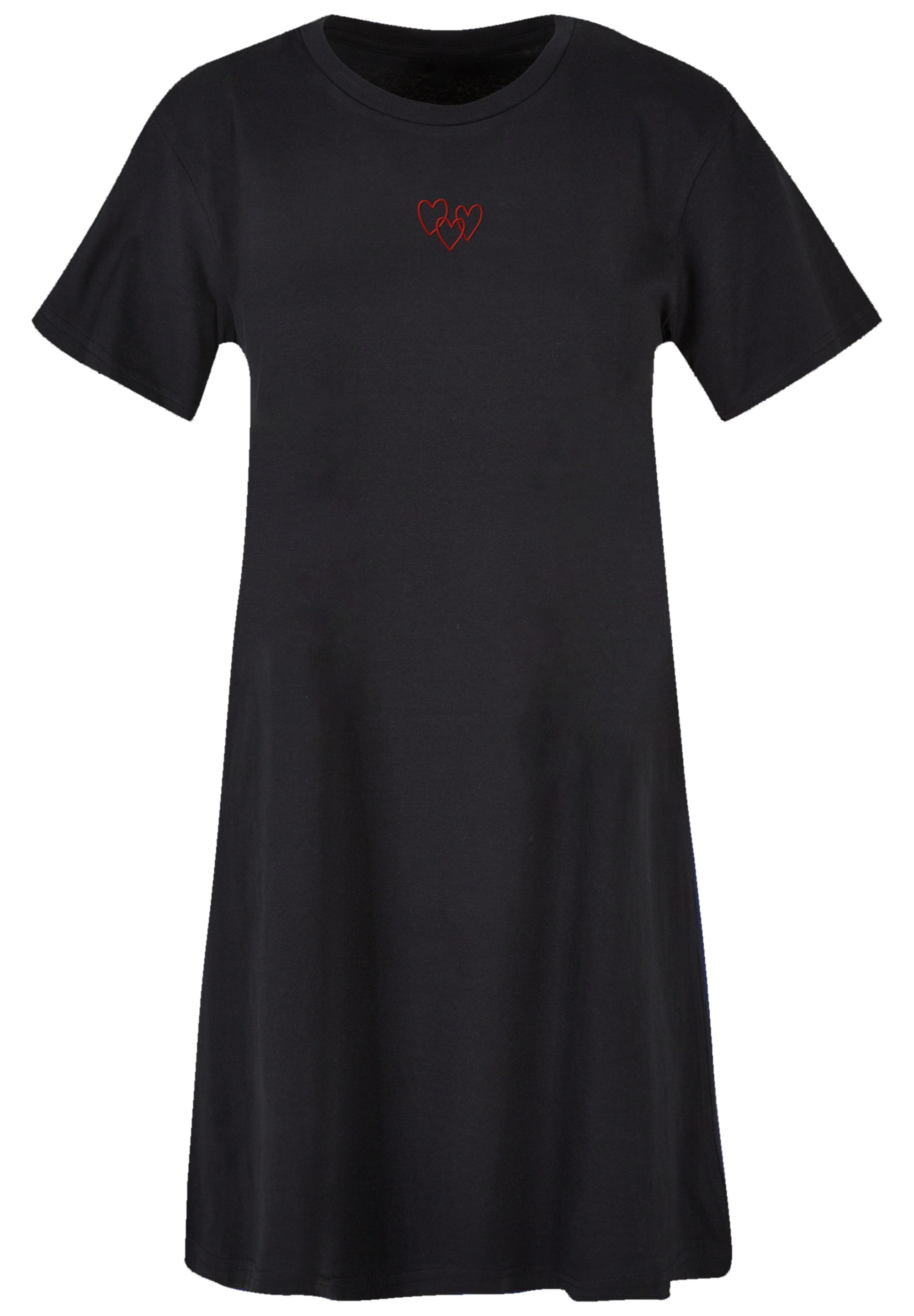 F4NT4STIC Shirtkleid »Red Hearts Bestickt«, Premium Qualität