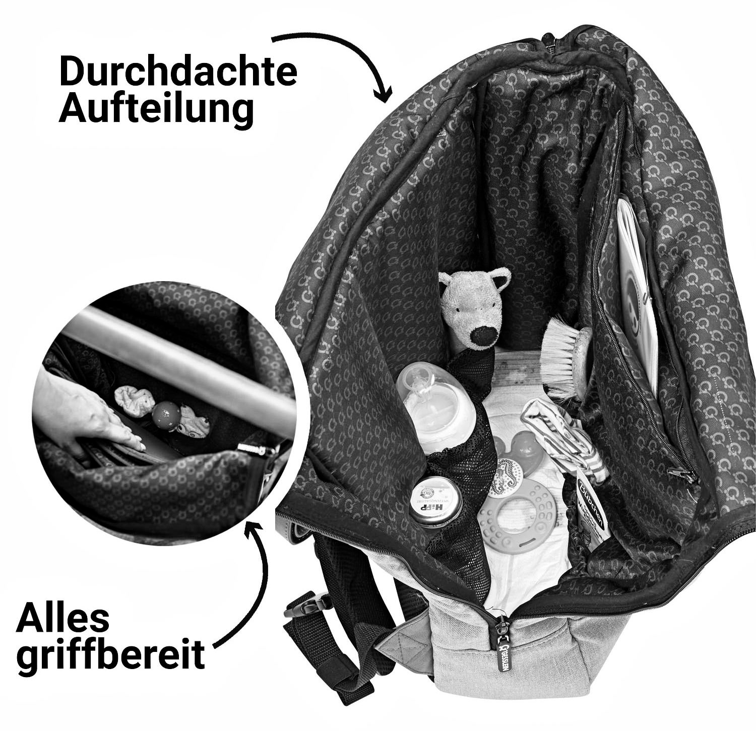 Gesslein Wickelrucksack »N°6, beere«, Made in Germany