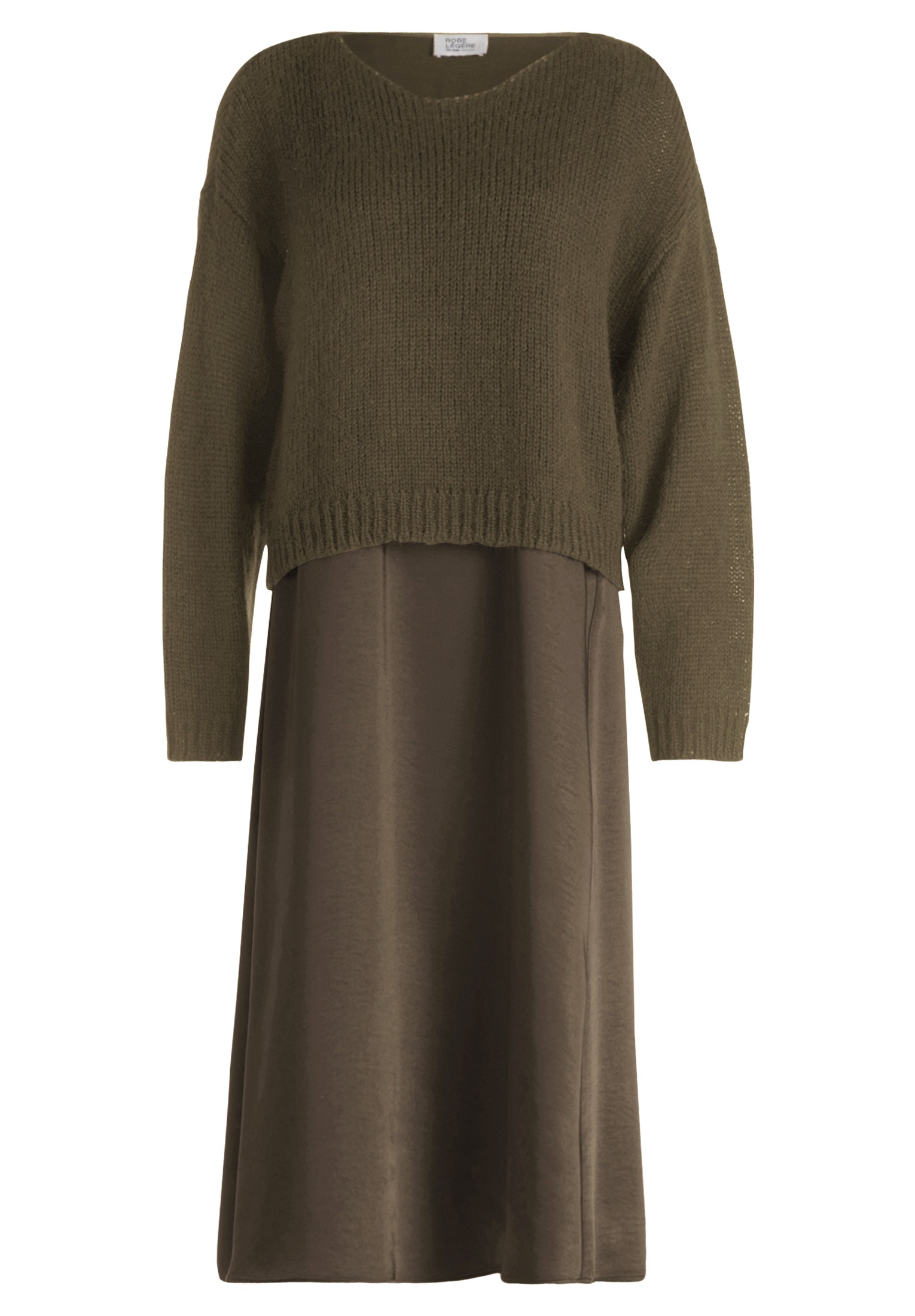 Vera Mont Druckkleid »Vera Mont Damen Casual-Kleid zweiteilig«, Materialmix