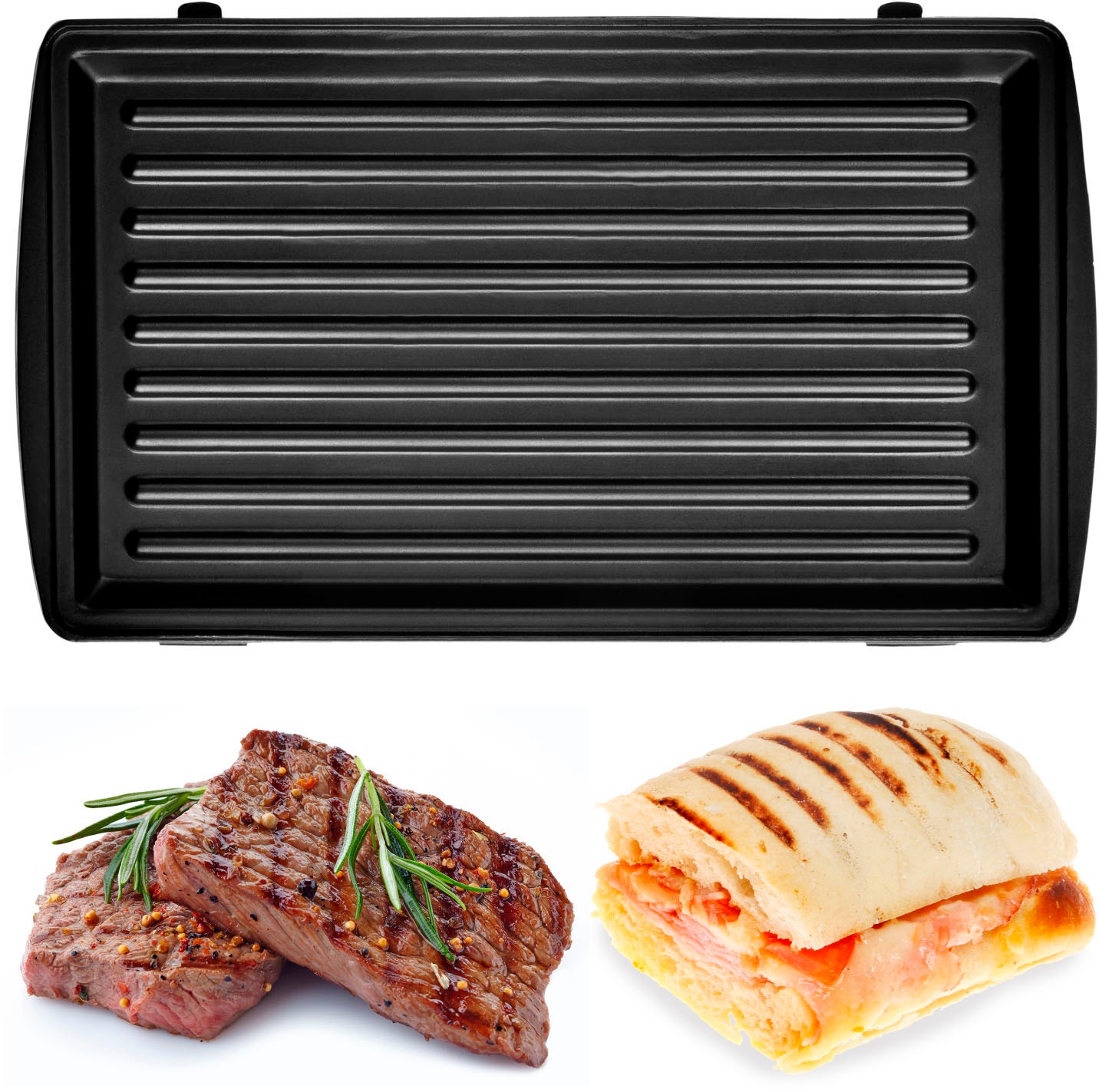 Hyundai 3-in-1-Sandwichmaker »SM627«, 700 W, austauschbare Sandwich/Waffel/Panini Platten, Lichtsignalisierung