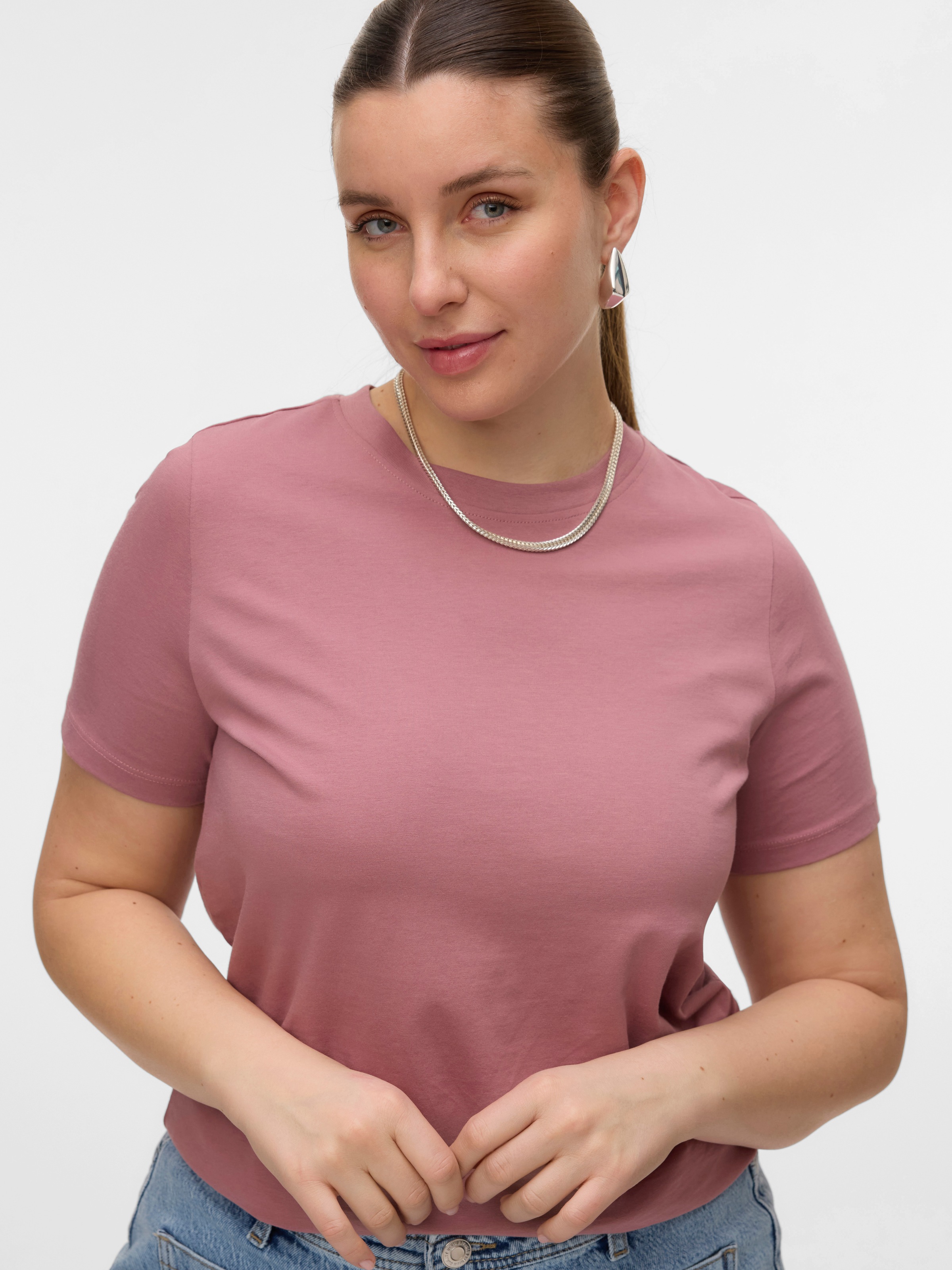 Thumbnail - Vero Moda Kurzarmshirt "VMPAULINA SS T-SHIRT GA JRS NOOS" Baumwolle, regular fit