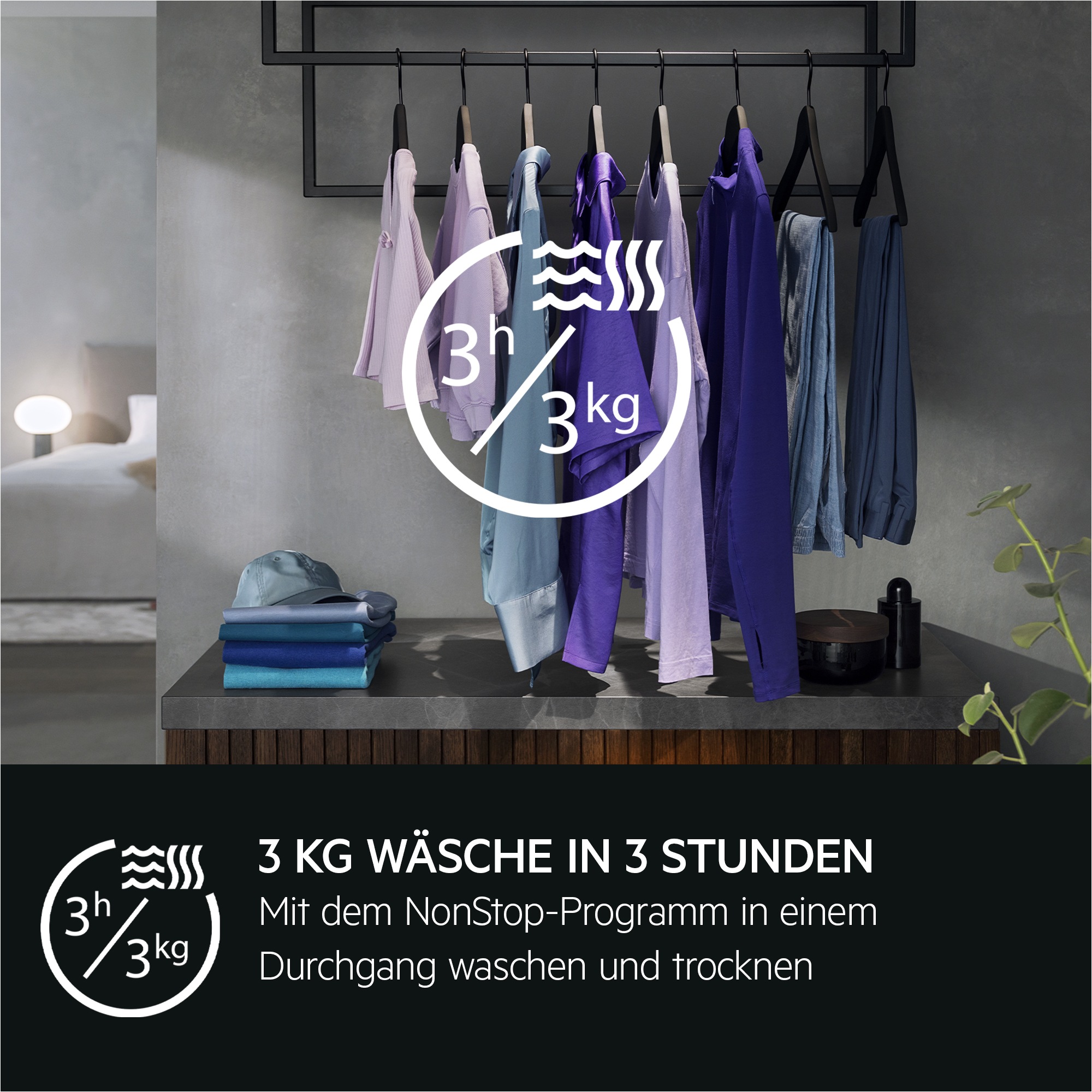 AEG Waschtrockner »L9WEF80690« Serie 9000 9 kg /6 kg 75 dB(A) AbsoluteCare®: Wärmepumpe und kein Einlaufen von Wolle und Seide