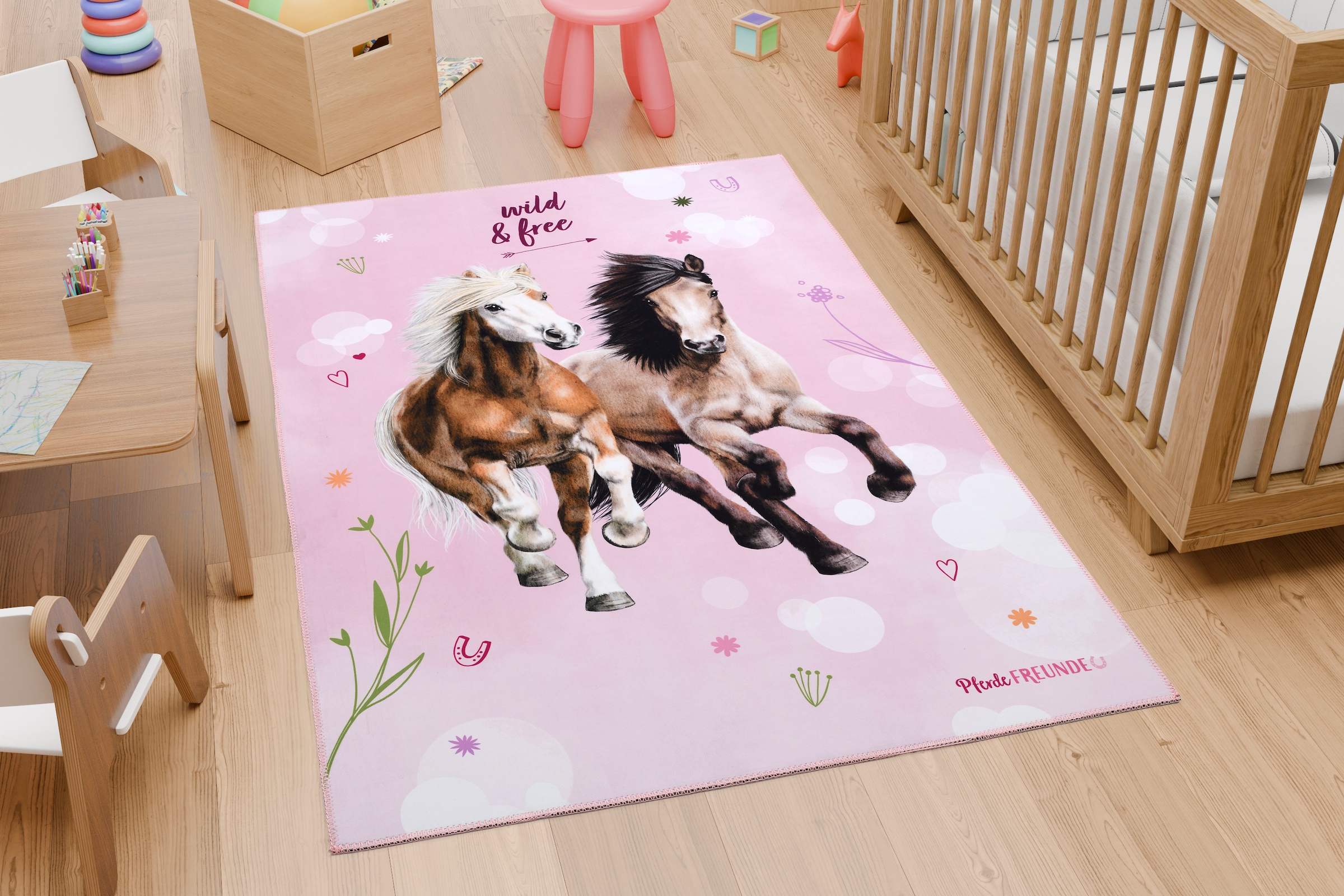 Pferdefreunde Kinderteppich »Pferdefreunde 532«, rechteckig, 6 mm Höhe, Motive Pferde