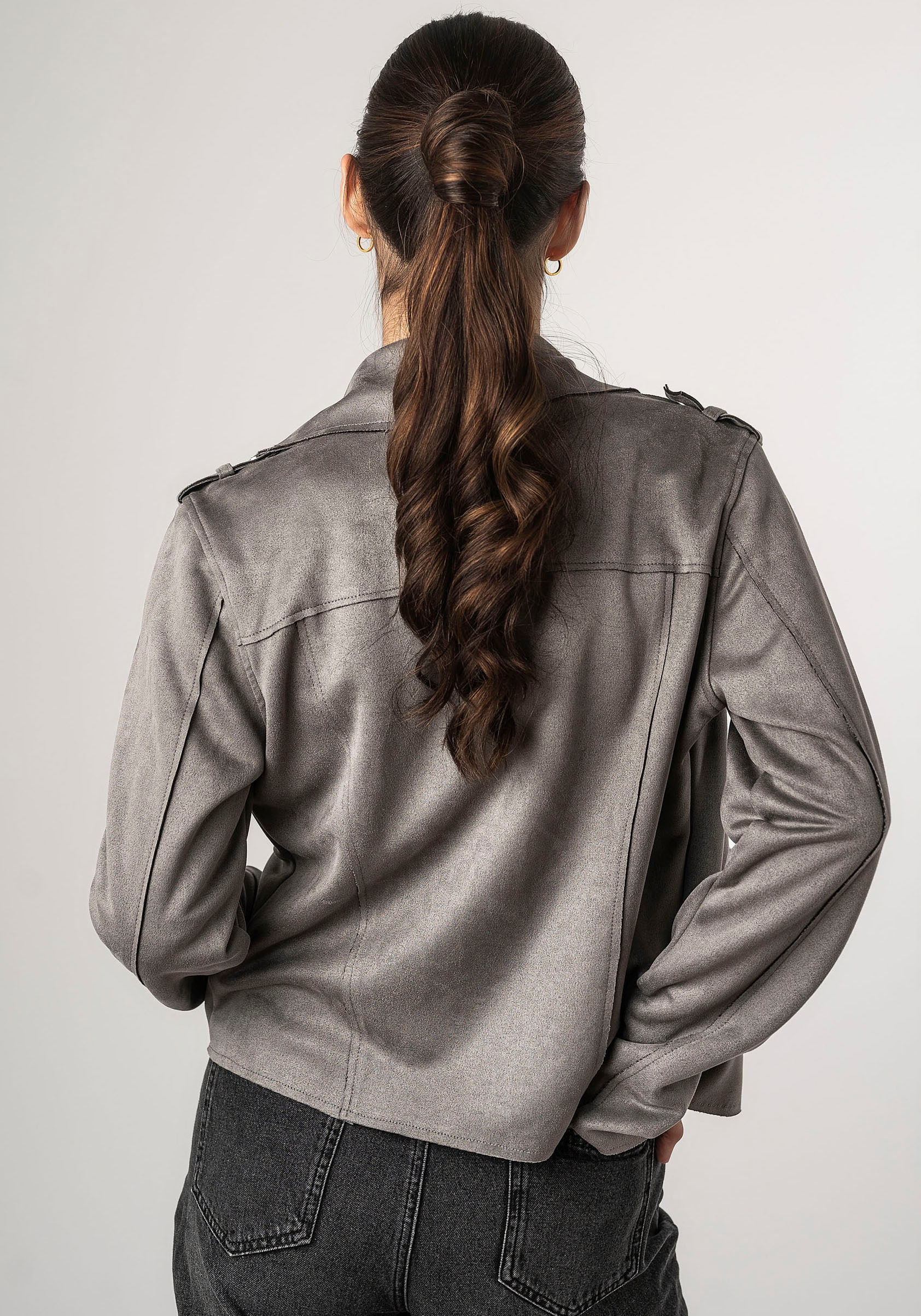 Mauritius Lederimitatjacke »2Wtomiwa« mit Schulterklappen, mit Nieten