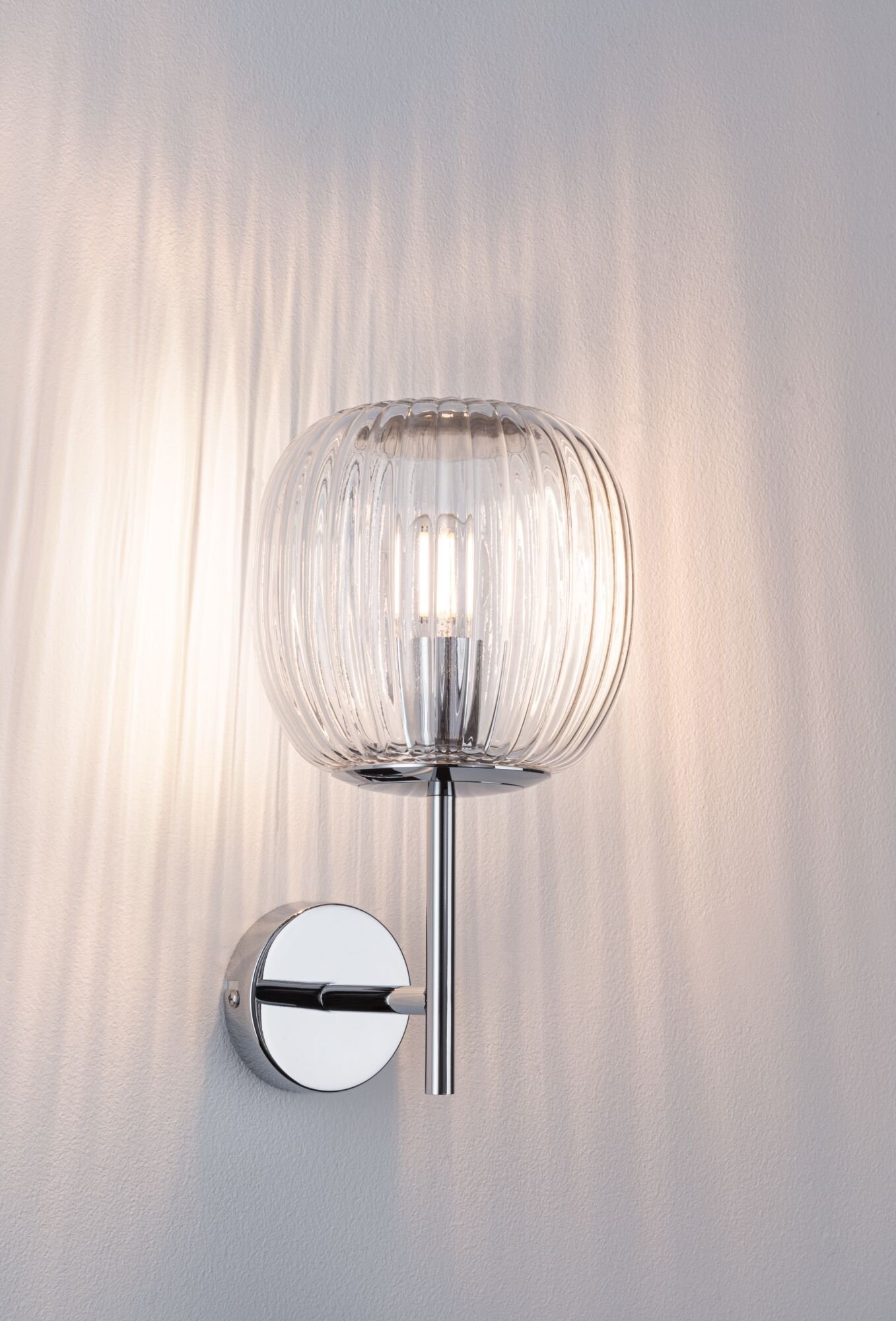 Paulmann Wandleuchte »Ruya IP44 E14 230V max. 20W Glas, Chrom«, 1 flammig, Leuchtmittel E14 | ohne Leuchtmittel