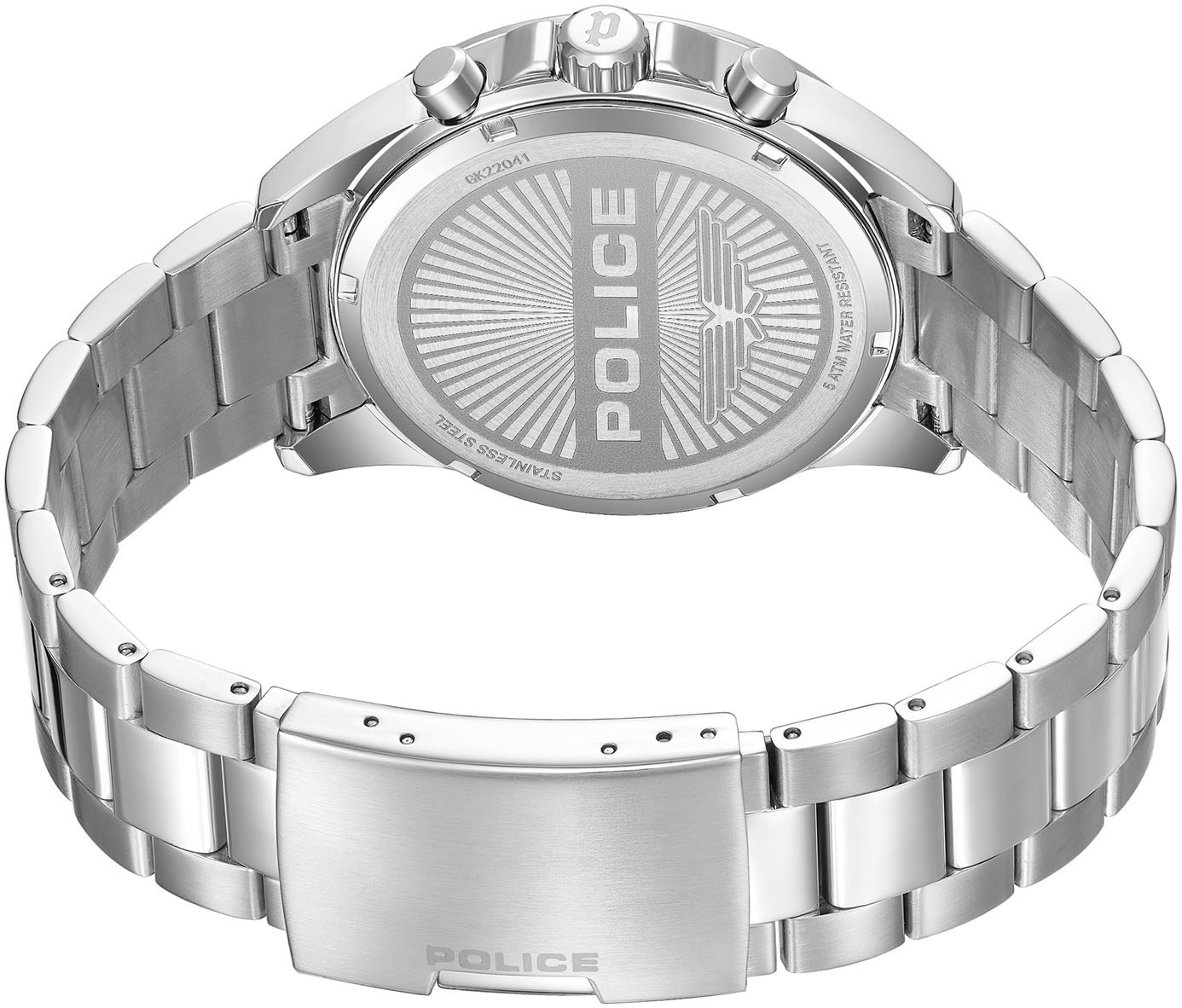 Police Multifunktionsuhr »MALAWI«, Quarzuhr, Armbanduhr, Herrenuhr, Made in Germany, Edelstahlarmband