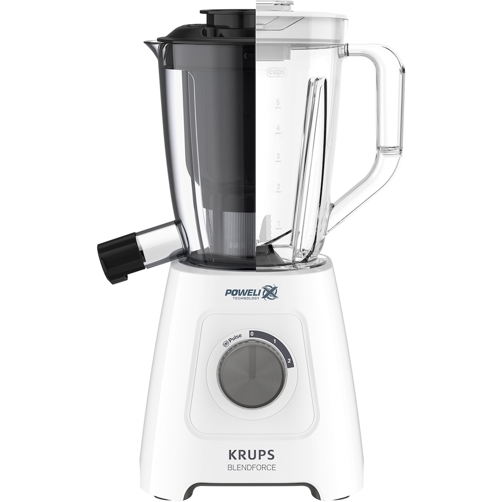 Krups Standmixer »KB42Q1 Blendforce 2in1«, 600 W