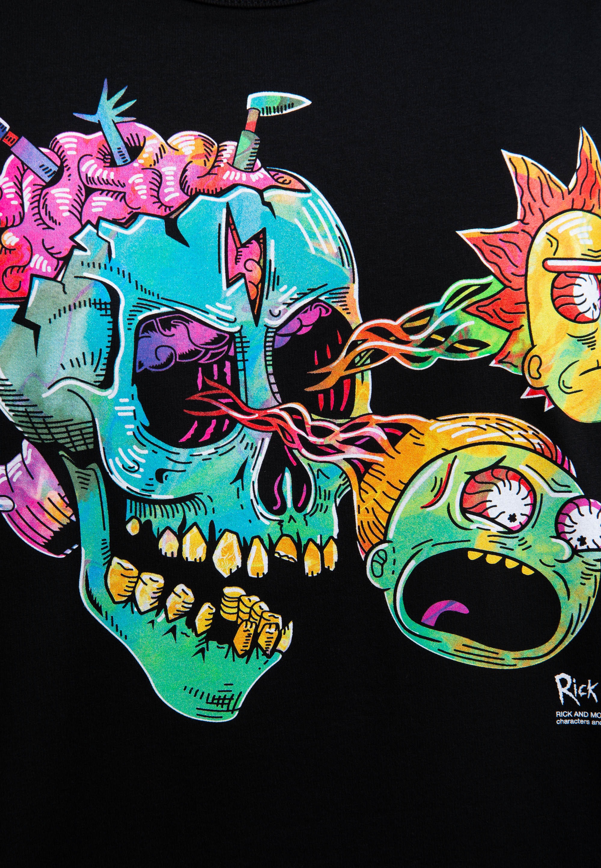 LOGOSHIRT T-Shirt »Rick & Morty - Eyeball Skull«, mit lizenziertem Print