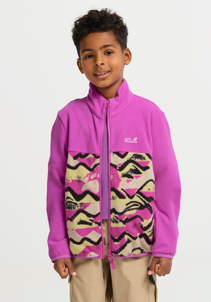 Jack Wolfskin Fleecejacke »PAW ERA 100 PRINT FZ K« Atmungsaktiv, leicht, Übergangsjacke