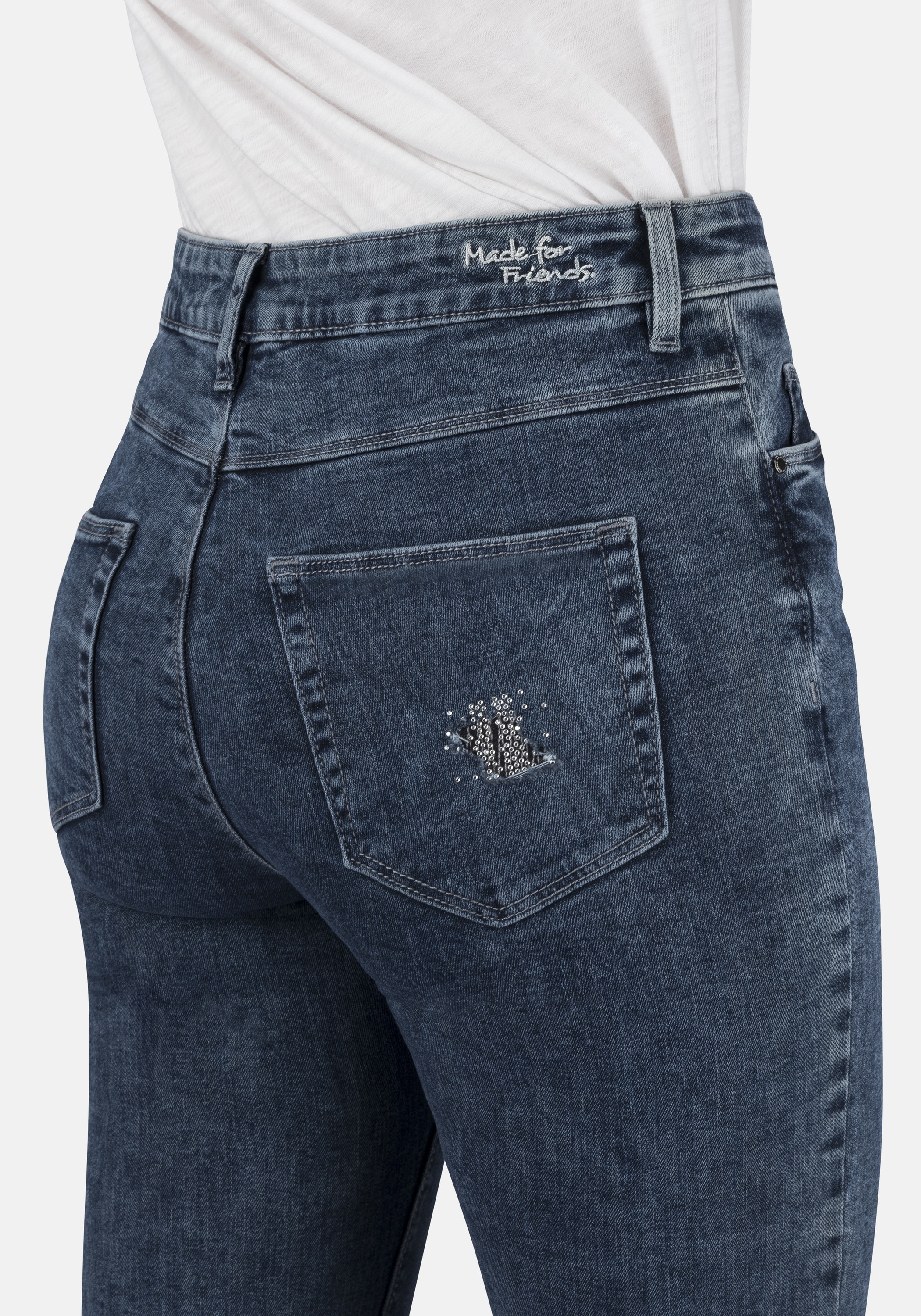 STOOKER WOMEN 5-Pocket-Jeans »Zermatt Fashion Straight Fit«, Straight Fit Casual Acid Wash Denim Jeans für Damen