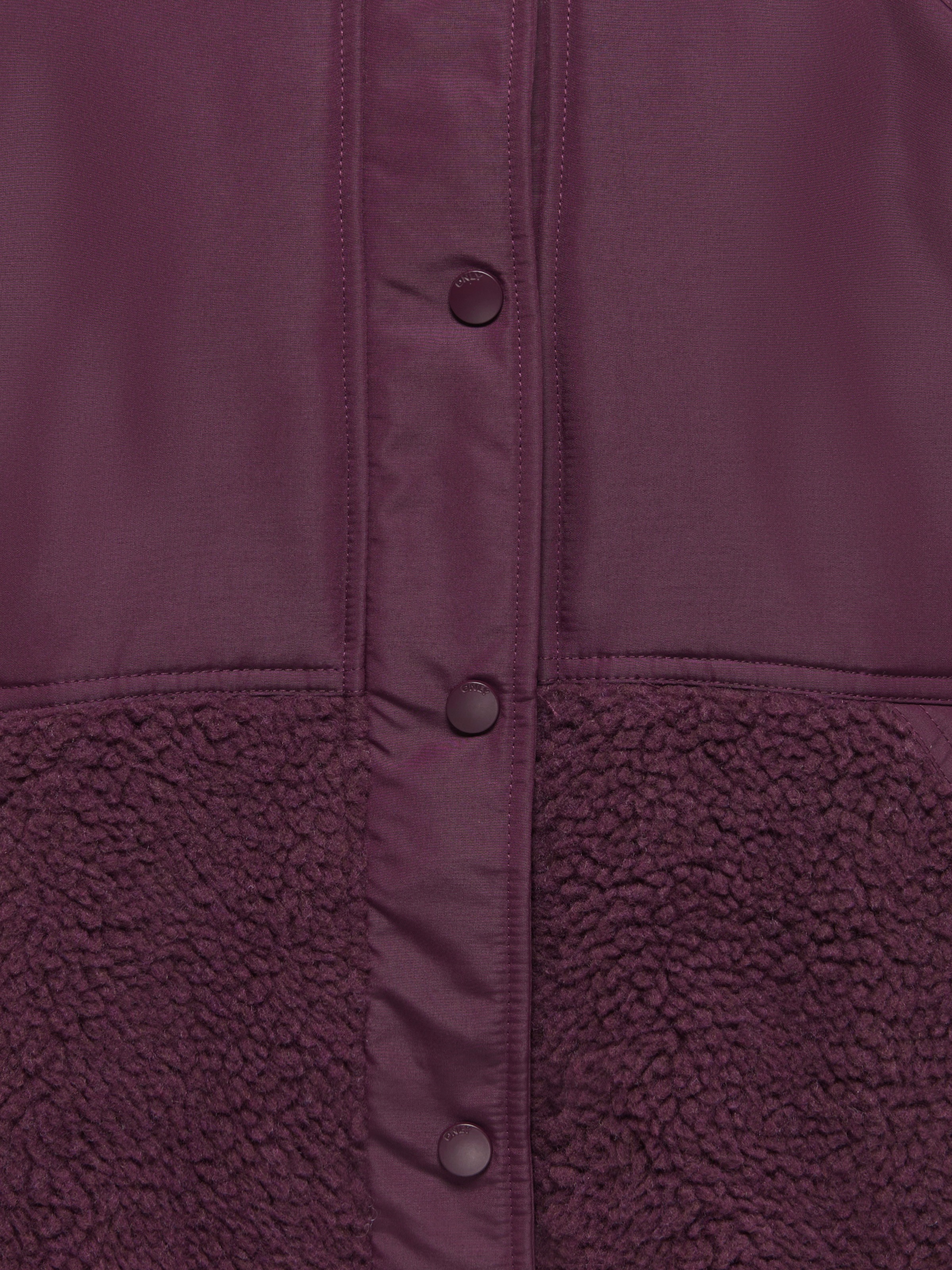 KIDS ONLY Kapuzenplüschjacke »KOGNOMI TEDDY MIX JACKET VD OTW« mit Kapuze im tollen Materialmix mit Plüsch