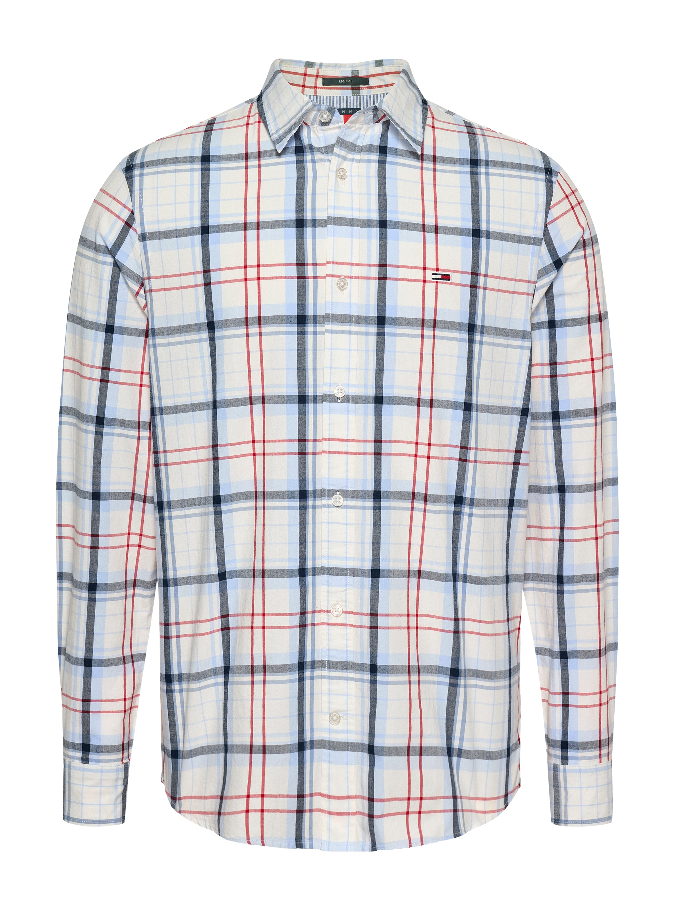 Tommy Jeans Langarmhemd »TJM REG POPLIN CHECK LS SHIRT«