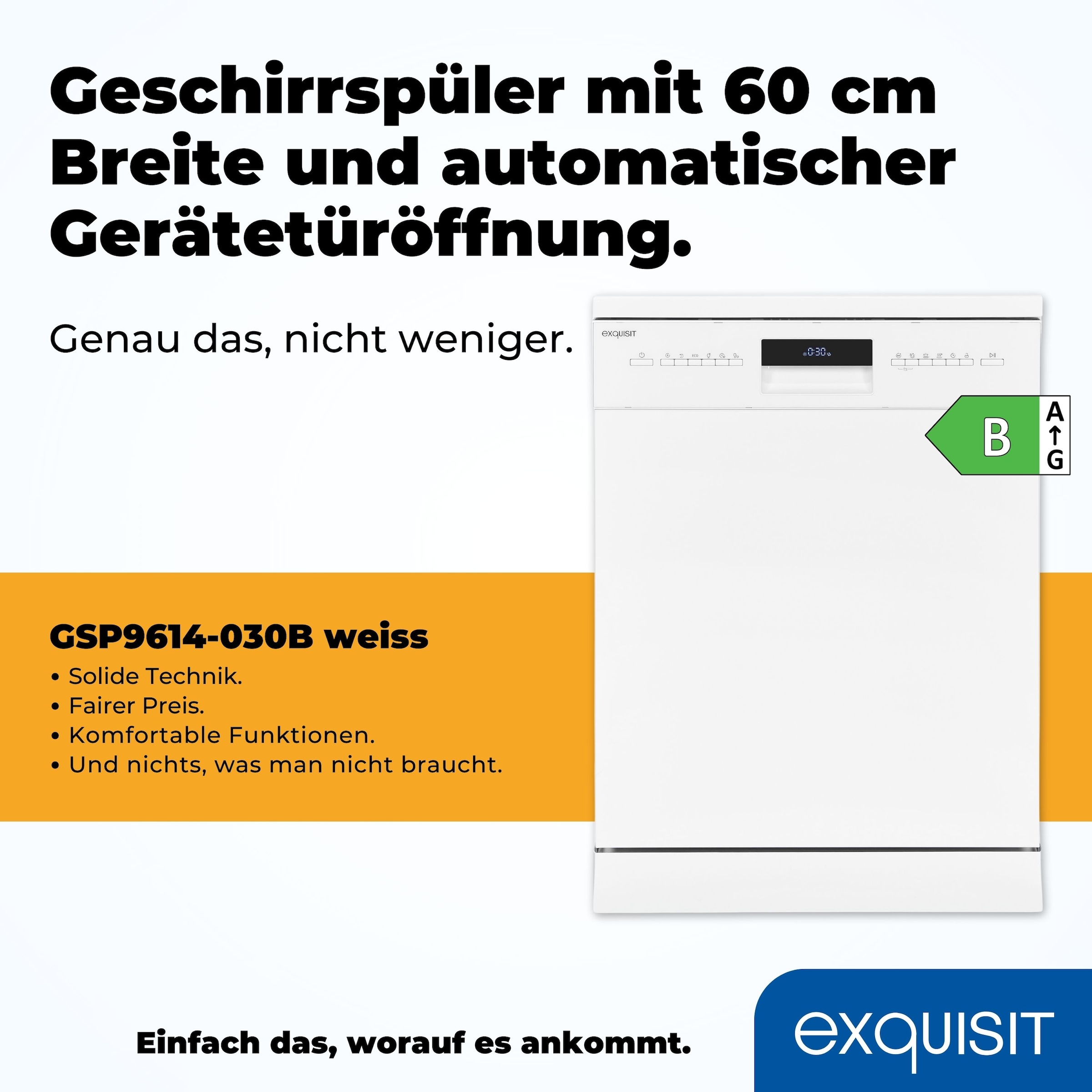 exquisit Standgeschirrspüler »GSP9614-030B« 14 Maßgedecke