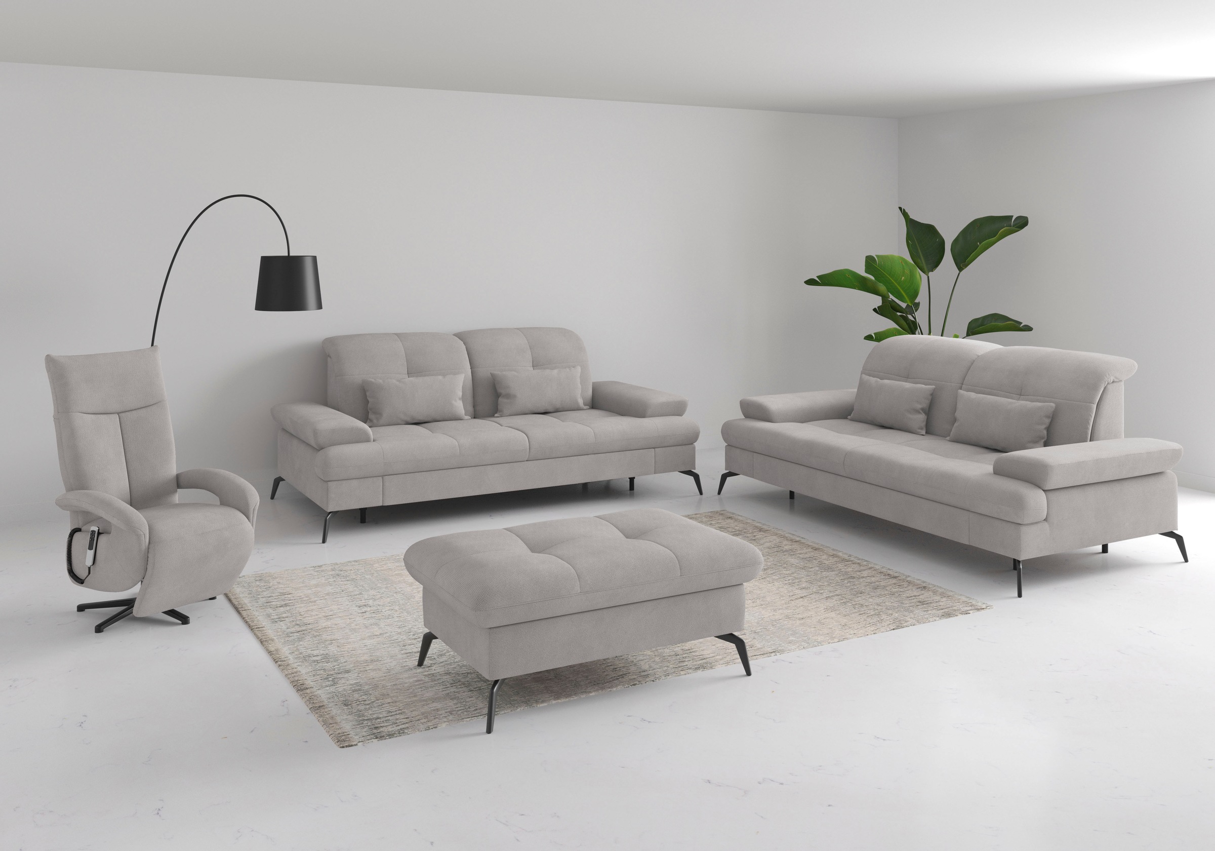 sit&more 2,5-Sitzer »Amica, inkl. Sitztiefenverstellung und Armteilverstellung«, wahlweise mit Kopfteilverstellung und Bettfunktion