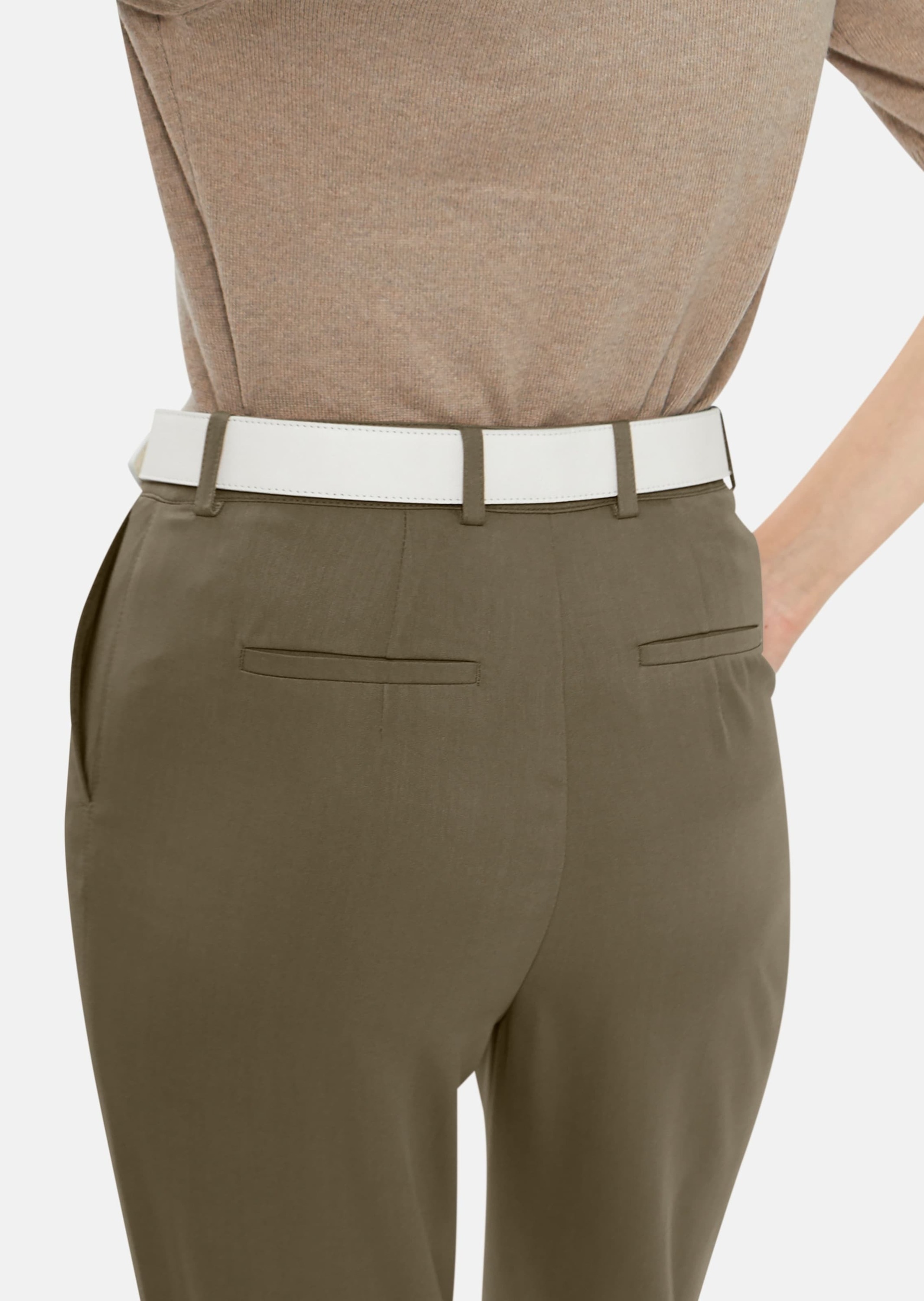 MADELEINE Stoffhose »Hose Schmale Hose mit modischem Saumbündchen«