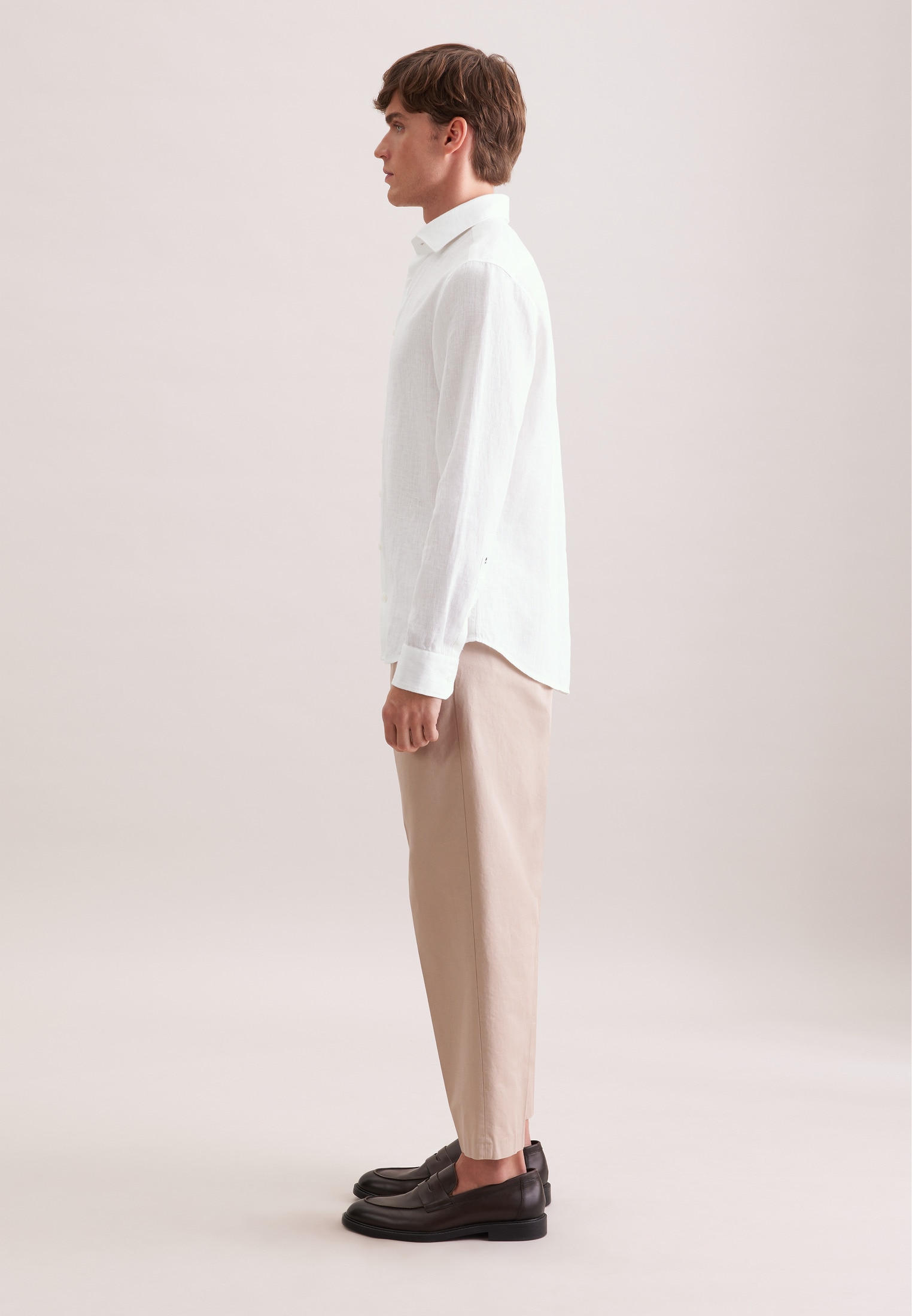 seidensticker Leinenhemd »Schwarze Rose« Shaped 1/1 Kentkragen Uni