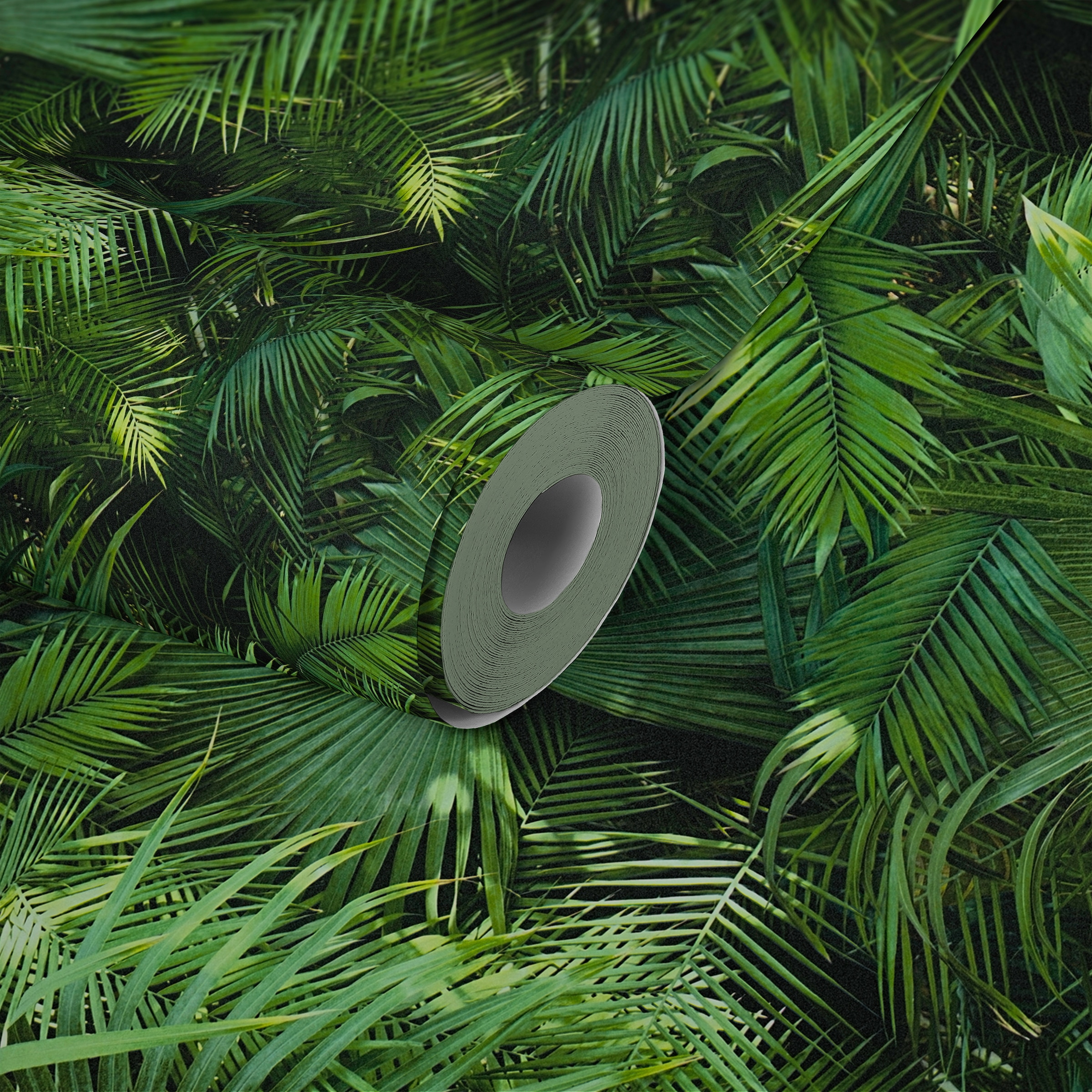 living walls Vliestapete »Neue Bude 2.0«, botanisch-tropisch-floral, Floral Tapete Palmen Tapeten Wohnzimmer Schlafzimmer Flur Design Optik