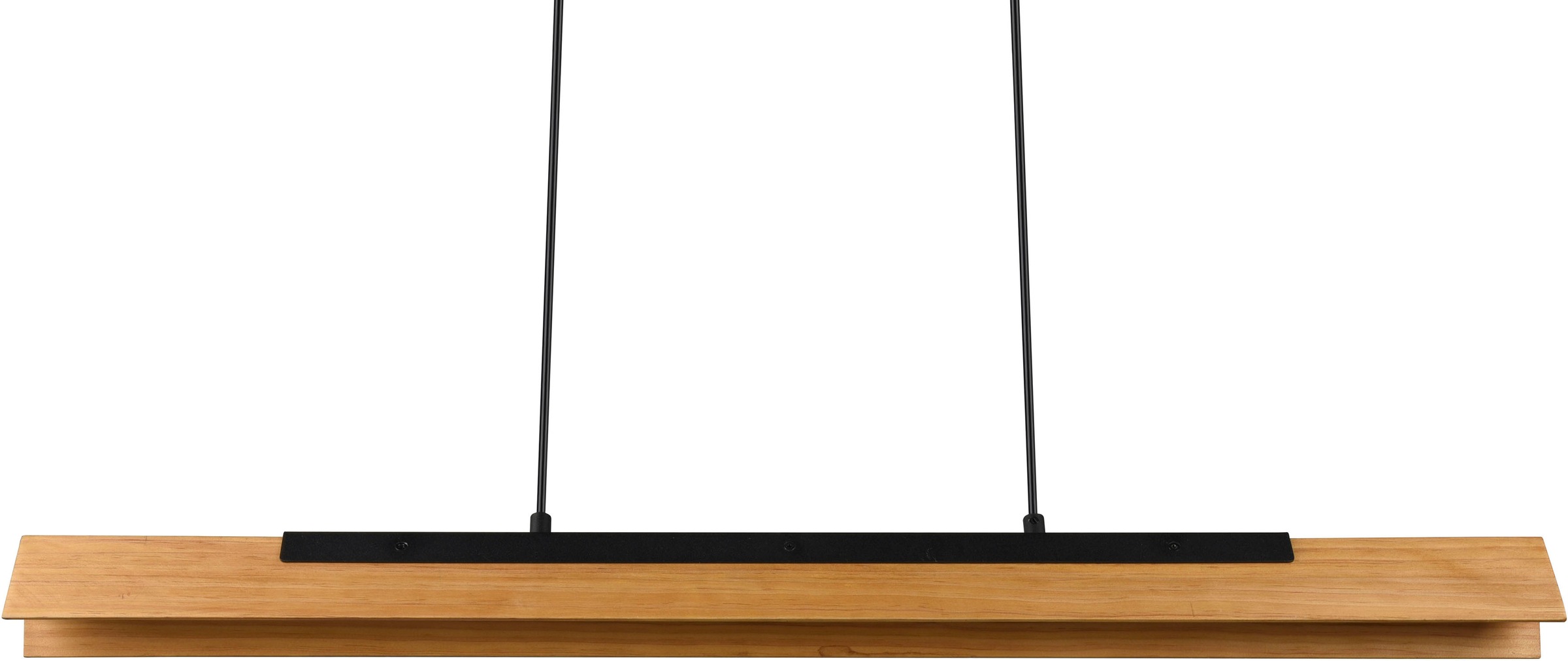 TRIO Leuchten LED Pendelleuchte »Kerala«, 1 flammig-flammig, Hängelampe aus Holz + Metall, Touchdimmer, höhenverstellbar, warmweiß