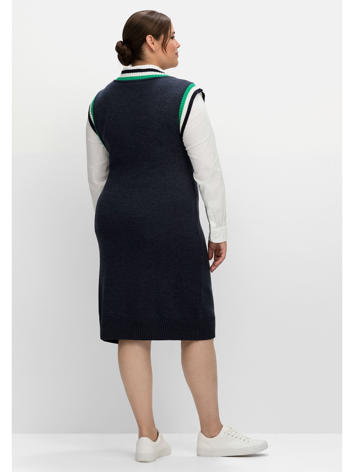 [Sieht elegant aus] Sheego Strickkleid »Große Größen«, im | bestellen für BAUR Pullunder-Stil