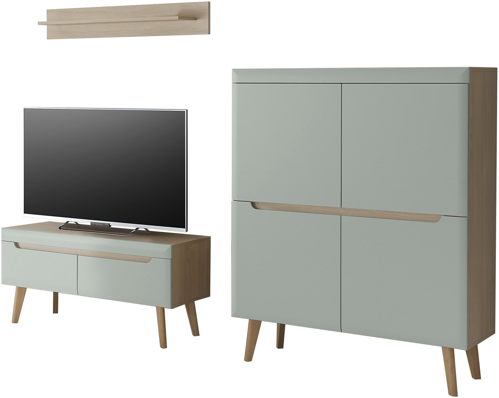 Thumbnail - INOSIGN Wohnwand "Torge, Anbauwand, Schrankwand, Mediawand, Wohnzimmer-Set" 3 Stk. tlg. enthält 1 Lowboard, 1 Highboard,...