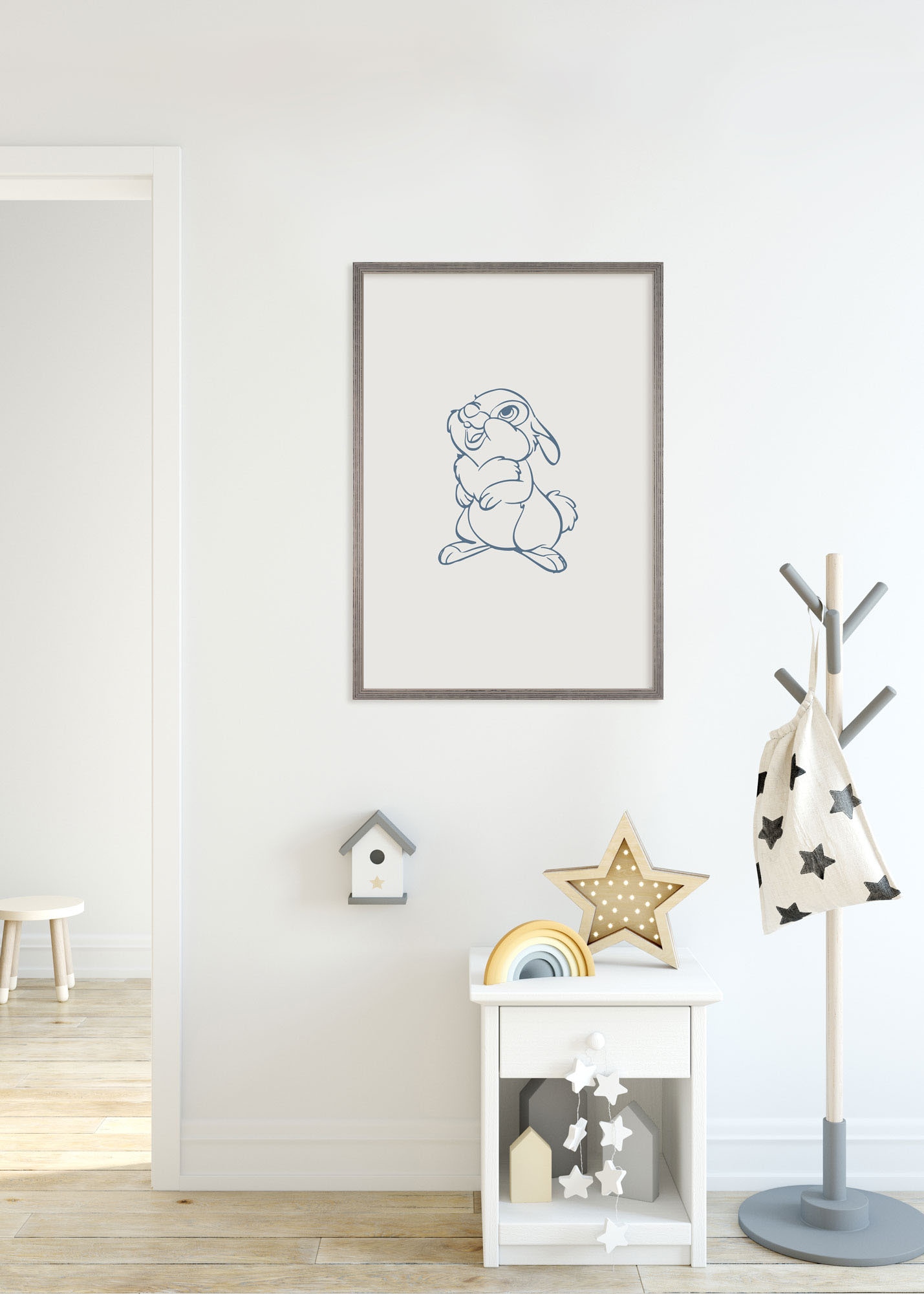 Komar Bild "Hey Thumper" Natur 1 Stk. tlg. Wandbild zur Dekoration im Kinde günstig online kaufen