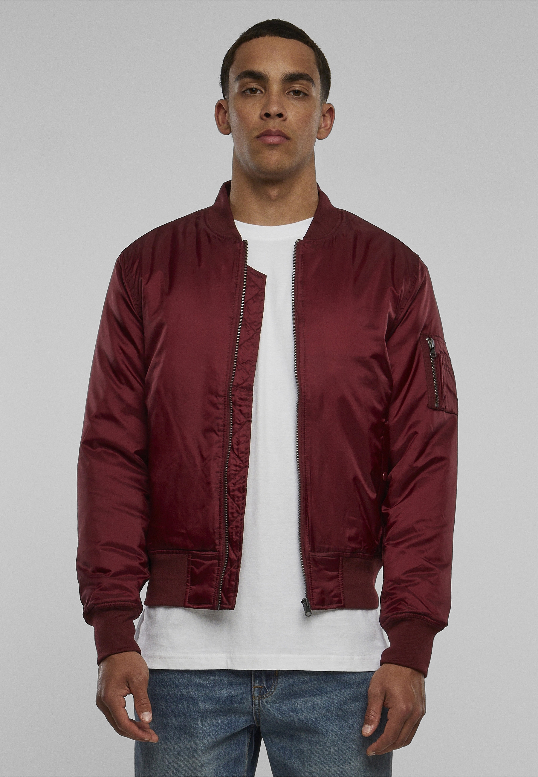 URBAN CLASSICS Anorak »Urban Classics Herren Basic Bomber Jacket« 1 Stk. tlg. ohne Kapuze