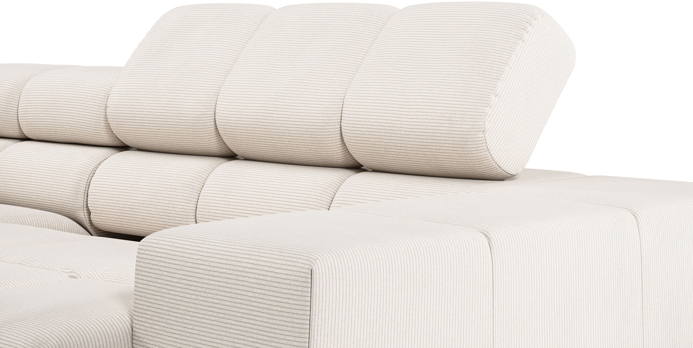 INOSIGN Ecksofa »Ancona, incl. Kopfteilverstellung + 3 Zierkissen, L-Form, bequem«, wahlweise motorische Sitztiefenverstellung, B/T(H: 249/215/70 cm