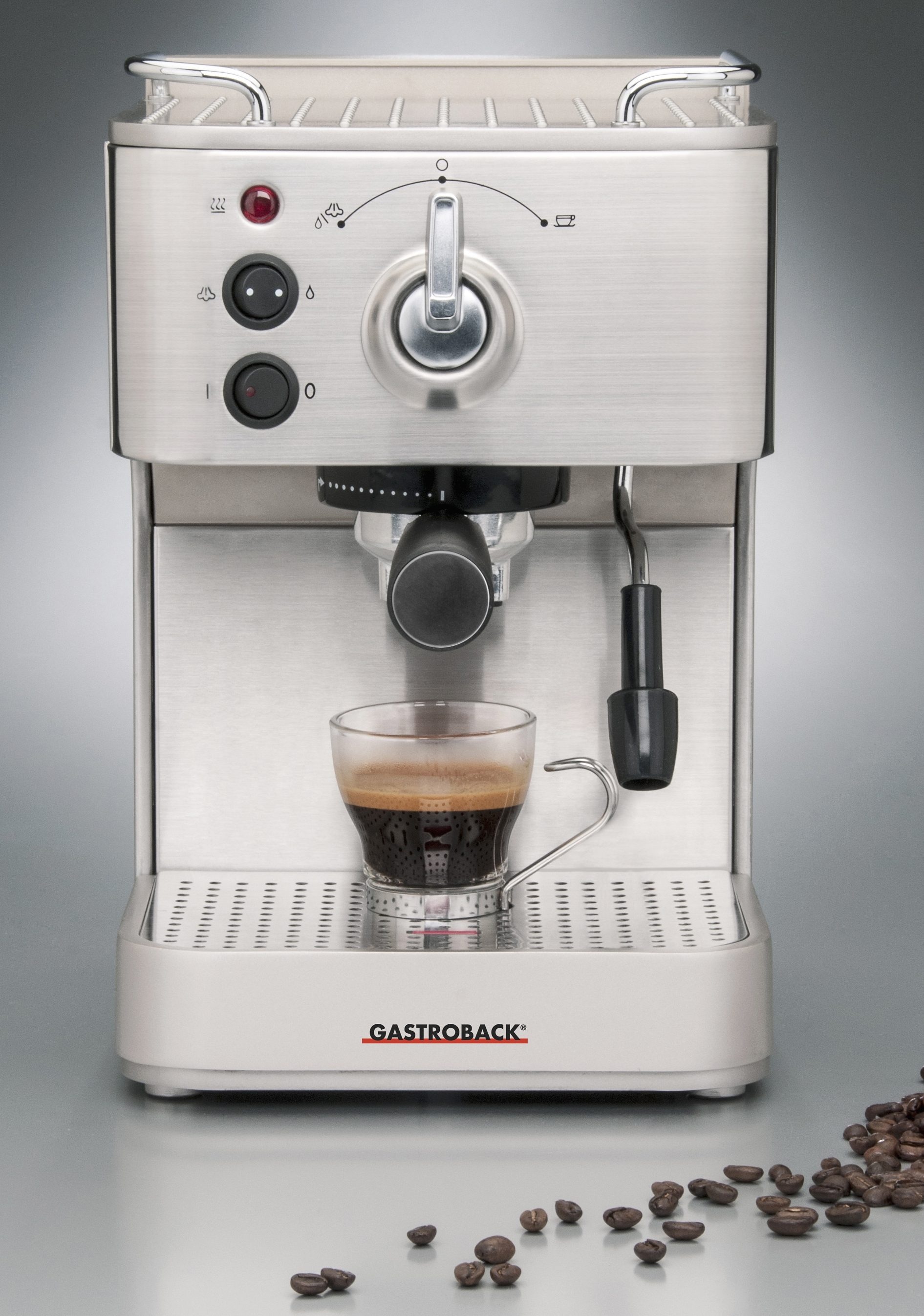 Gastroback Espressomaschine »Design Espresso Plus 42606«, Siebträger, auch für Espressopads geeignet, inkl. Milchkännchen