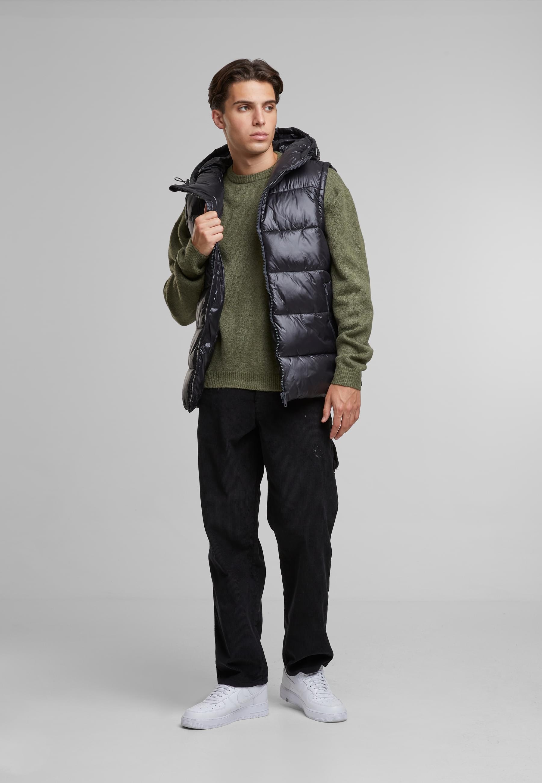 URBAN CLASSICS Steppweste »Urban Classics Recycled Hooded Puffer Vest«, (1 tlg.)